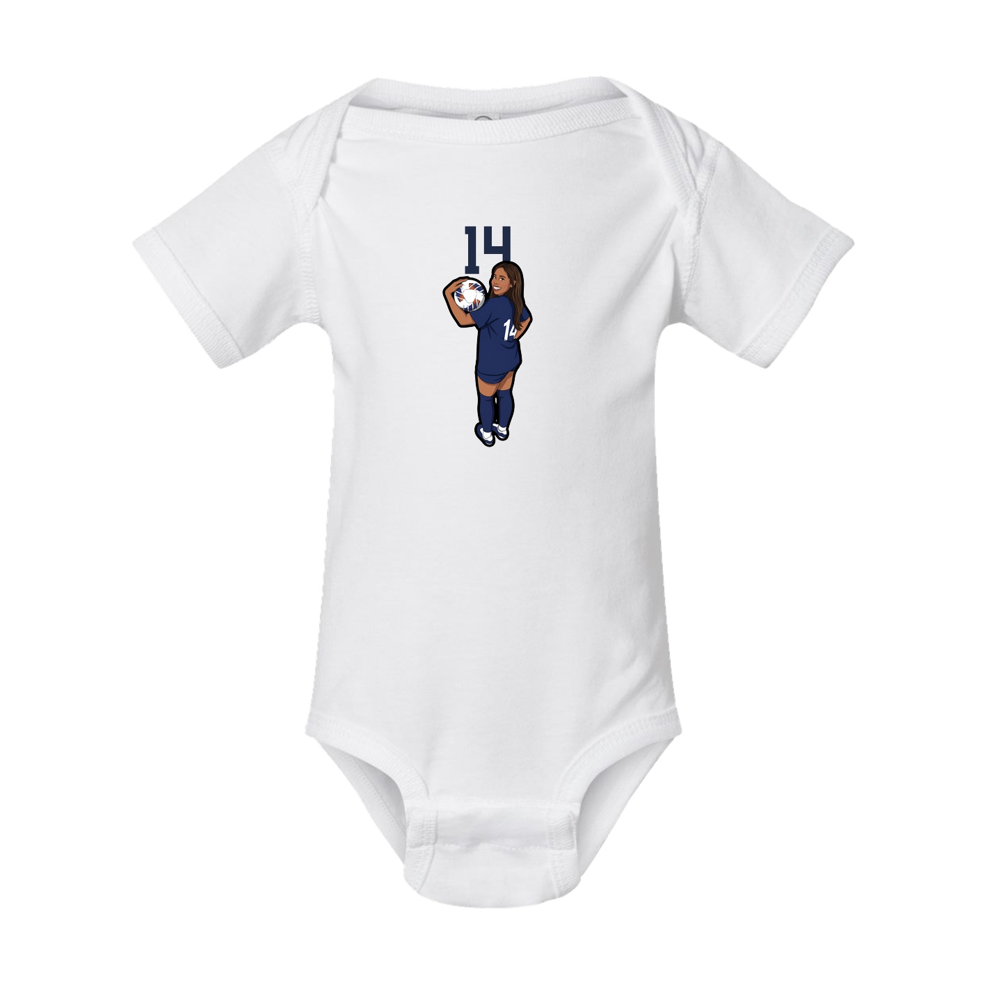 Baby Onesie — Number Top in White