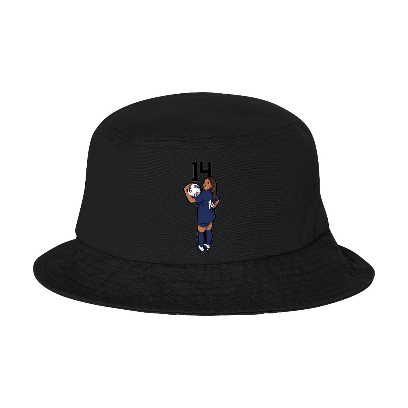 Bucket Cap — Number Top in Black