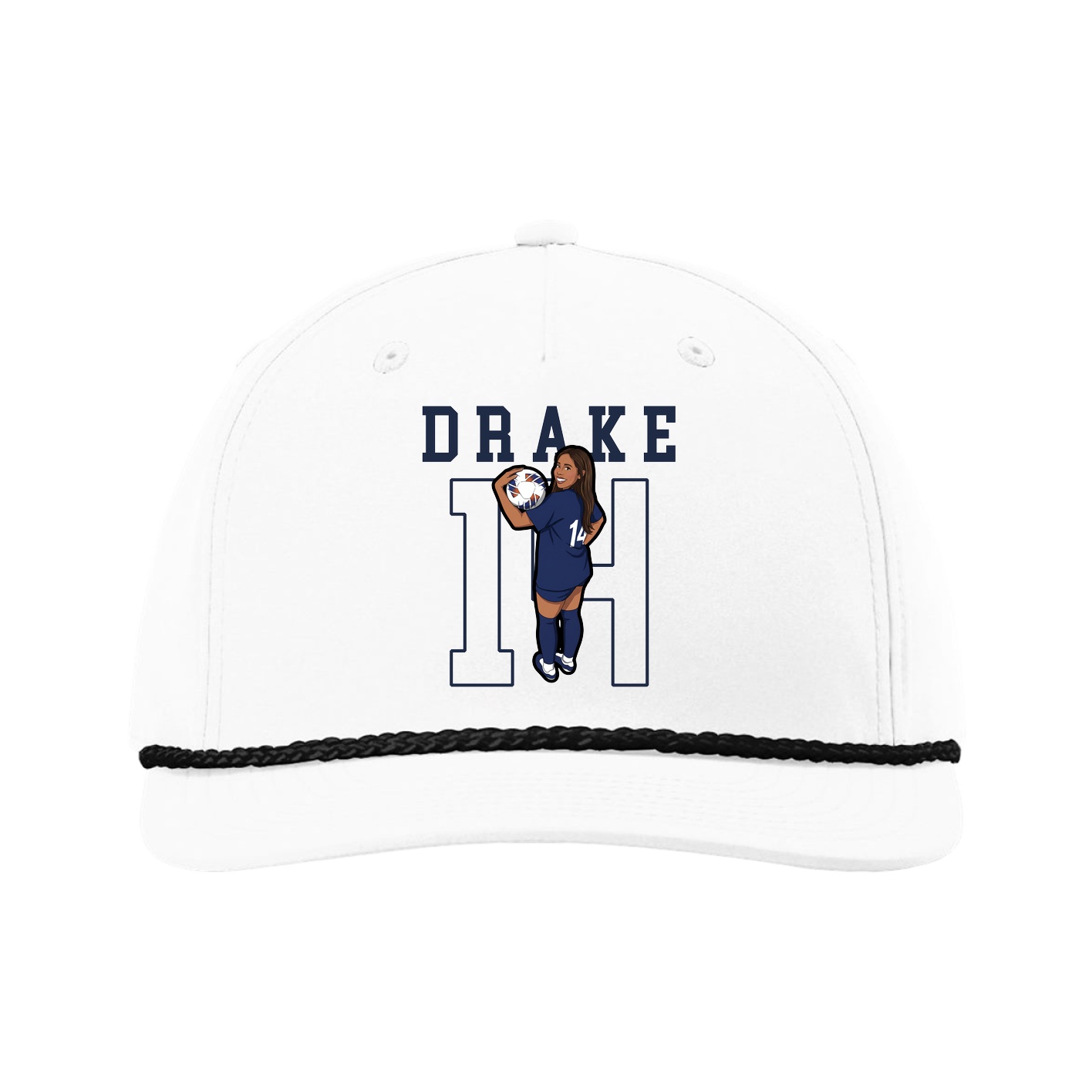 Five-Panel Classic Rope Cap — Shirsey in White
