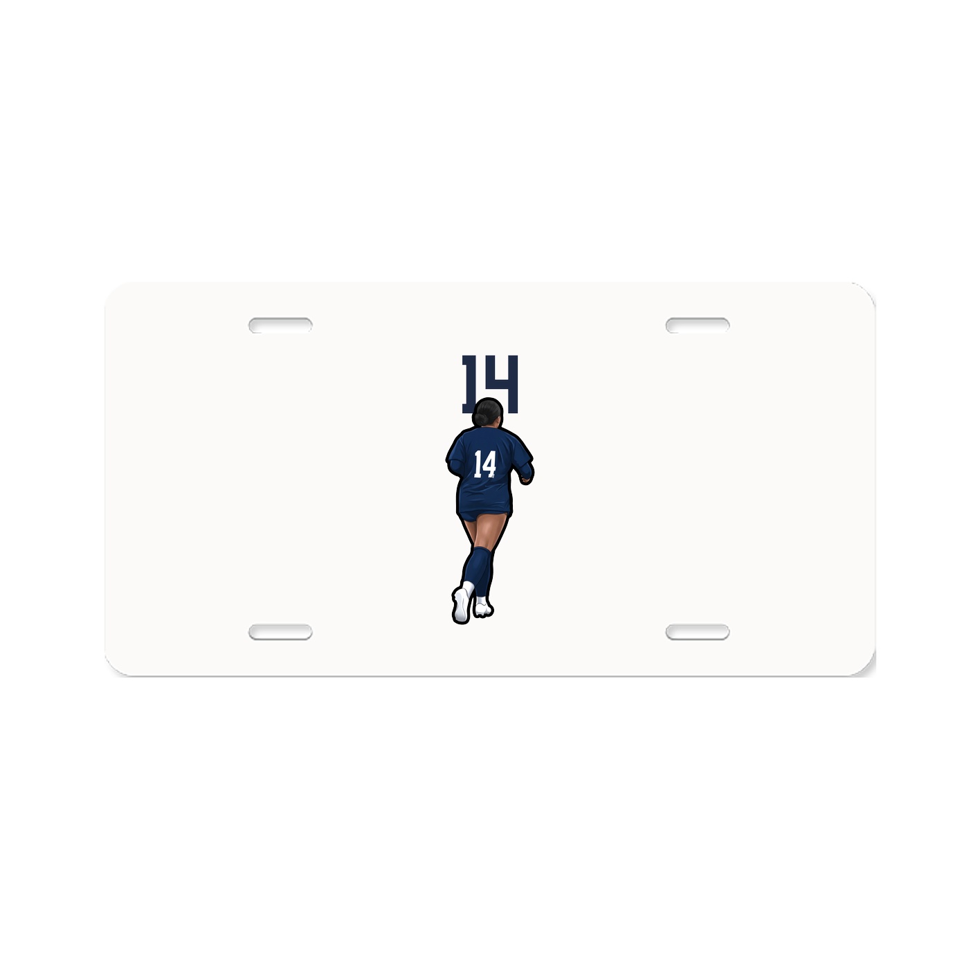 License Plate — Number Top in Classic