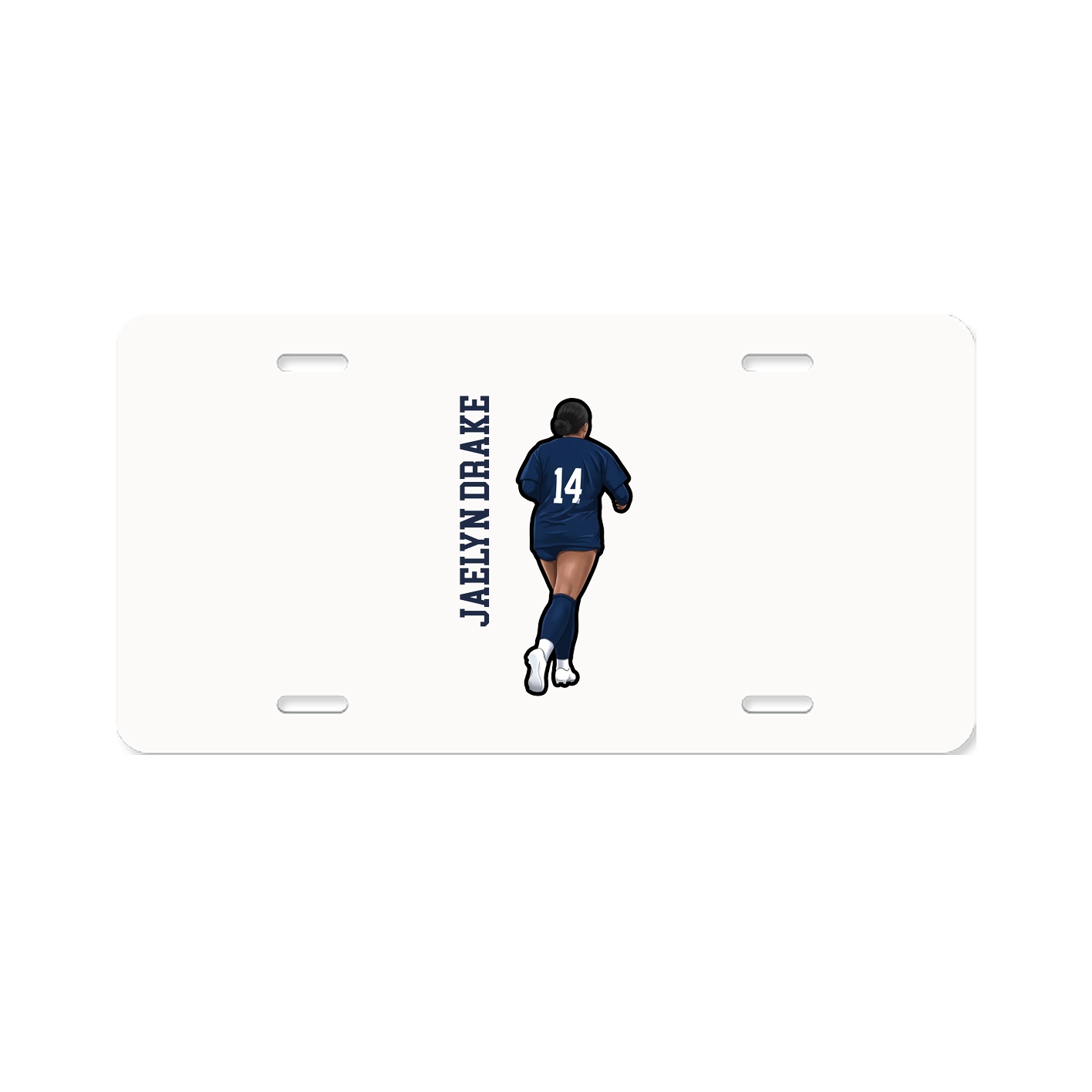 License Plate — Name Vertical in Classic