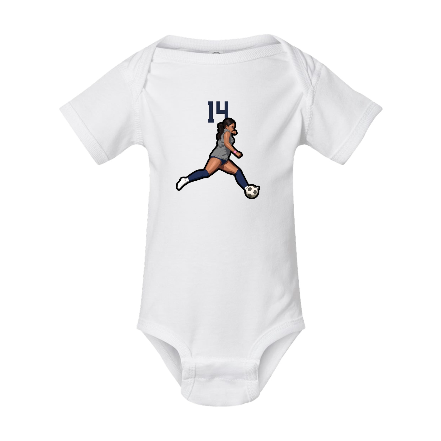Baby Onesie — Number Top in White