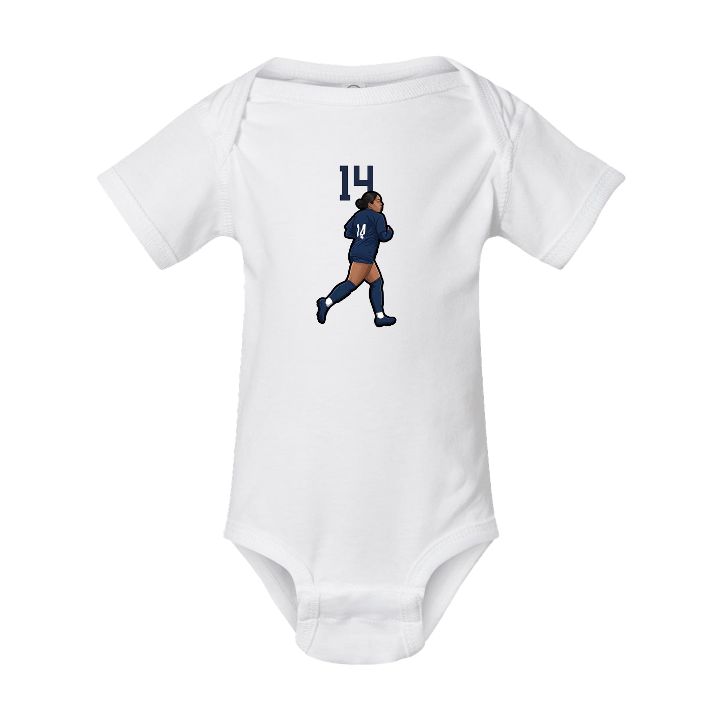 Baby Onesie — Number Top in White