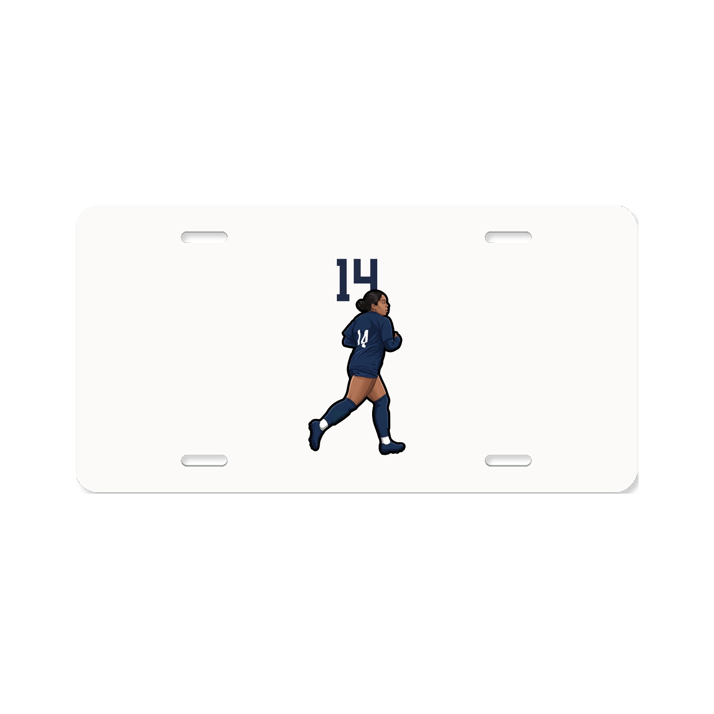License Plate — Number Top in Classic