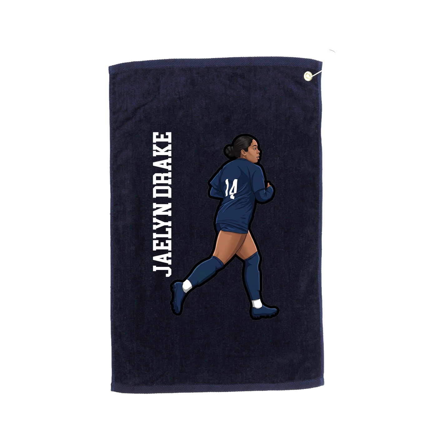 Golf Towel — Name Vertical in Navy