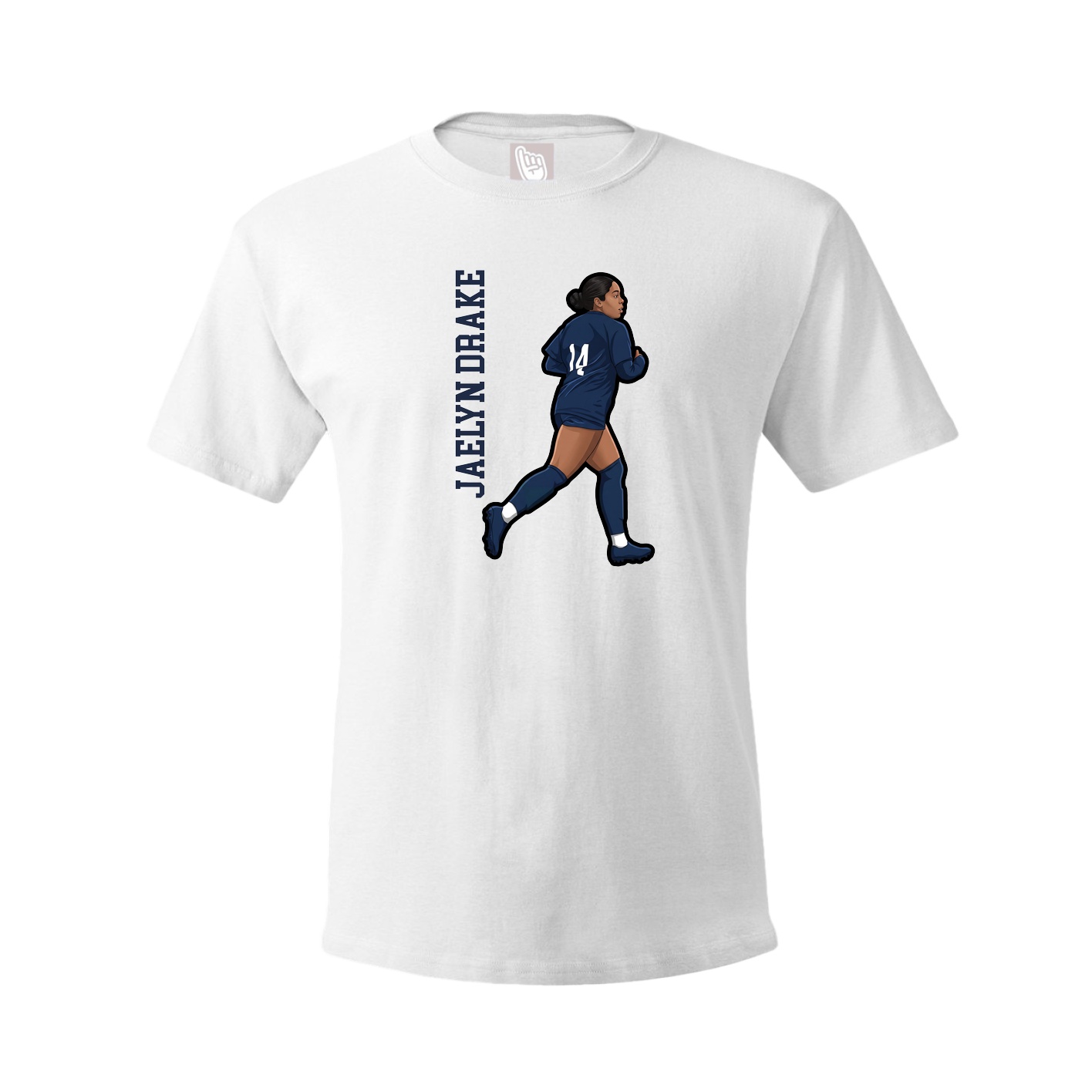 Tee — Name Vertical in White