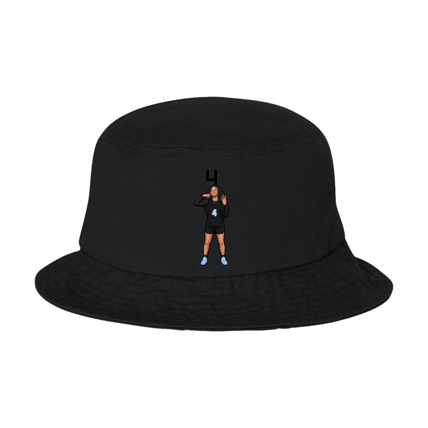Bucket Cap — Number Top in Black
