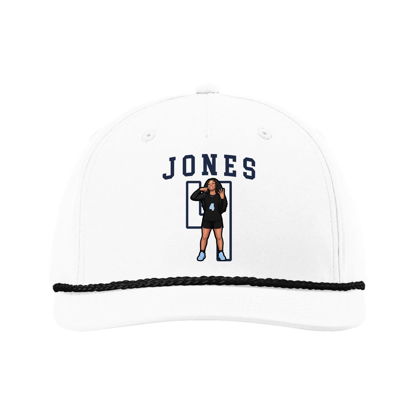 Five-Panel Classic Rope Cap — Shirsey in White