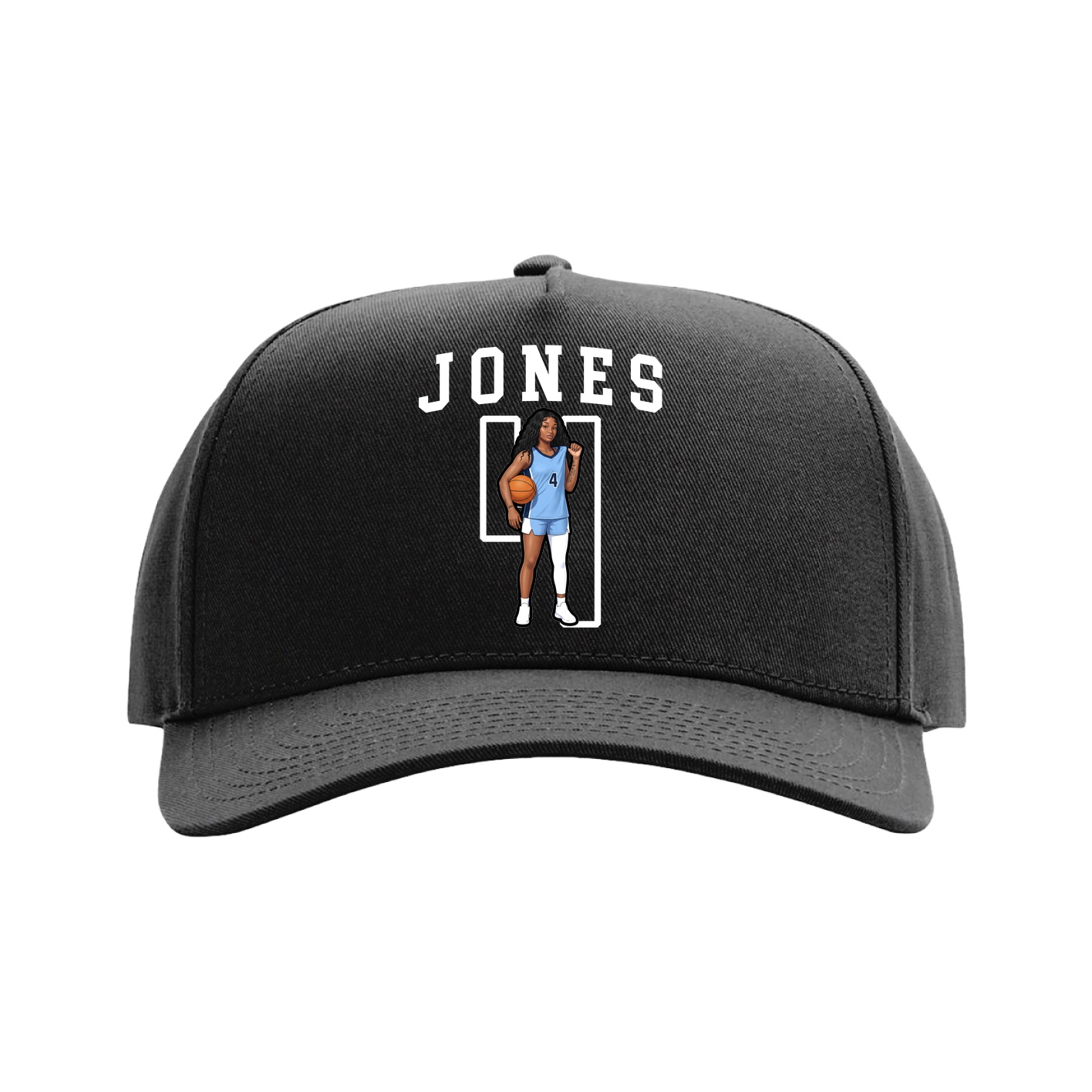 Full Fabric Five-Panel Champ Cap — Shirsey in Black