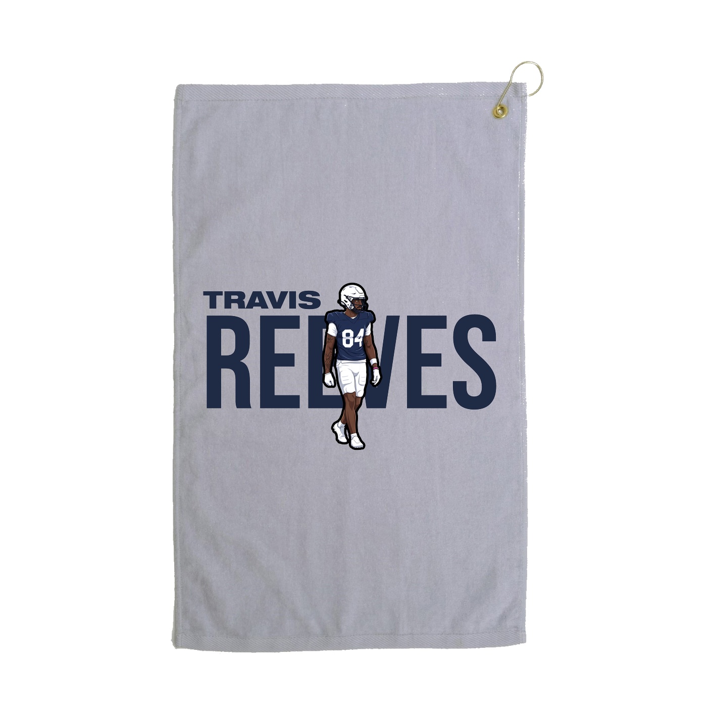 Golf Towel — Player Name in Grey