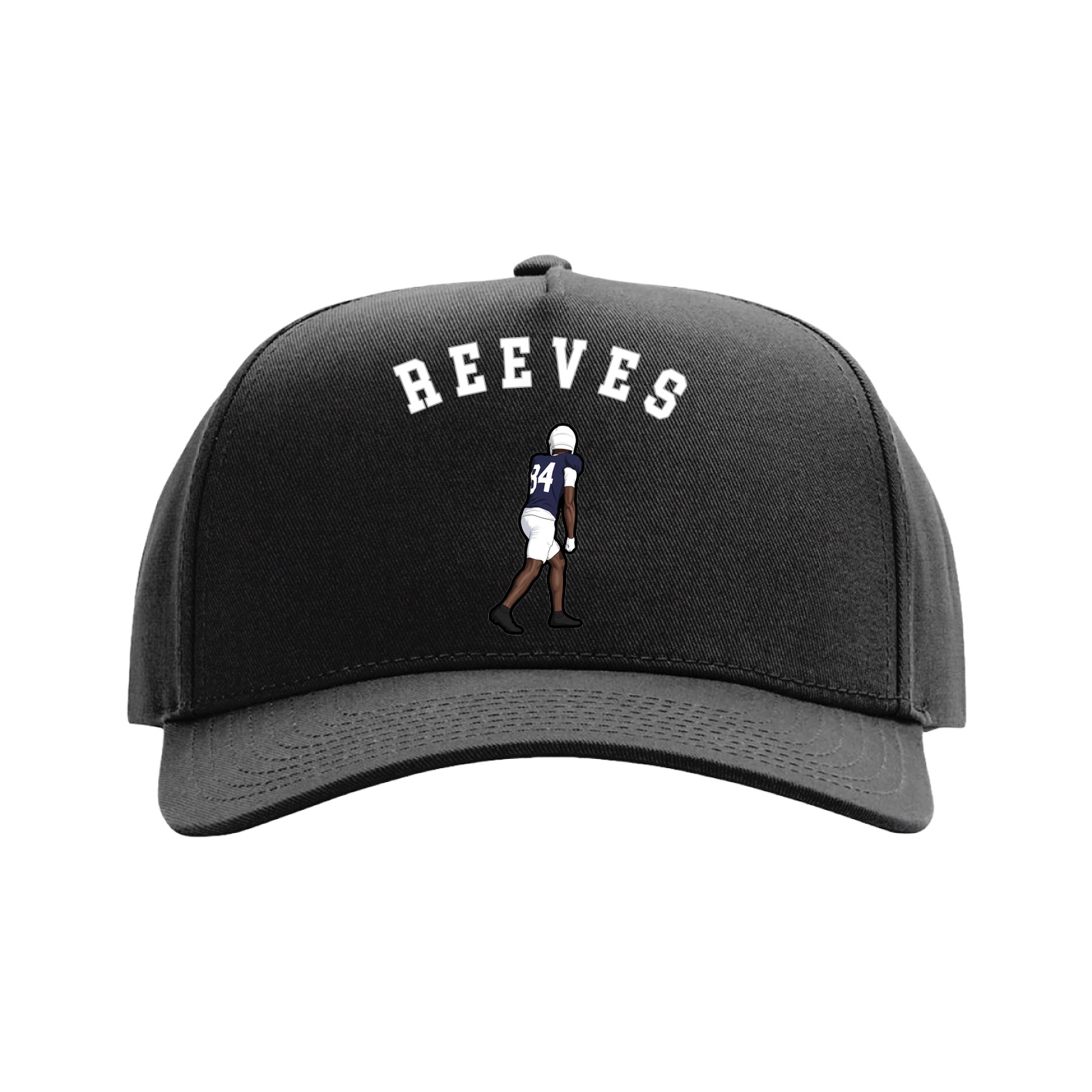 Full Fabric Five-Panel Champ Cap — Shirsey Arch in Black