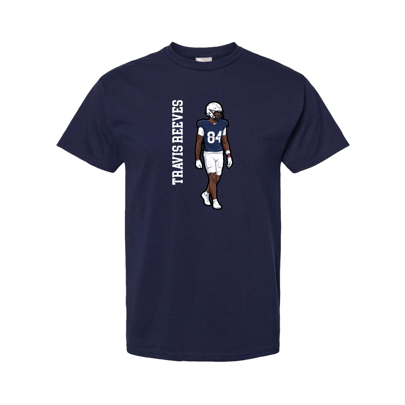 Tee — Name Vertical in Navy