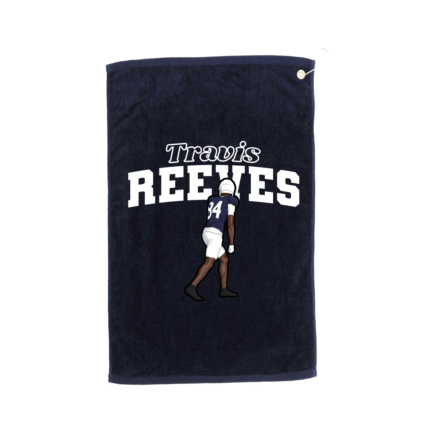 Golf Towel — Name Arch in Navy