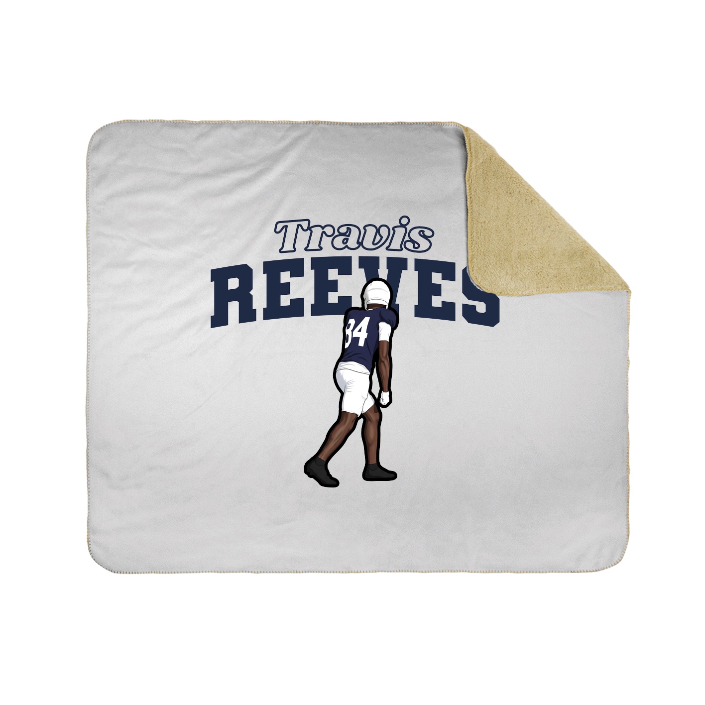 Throw Blanket — Name Arch in White