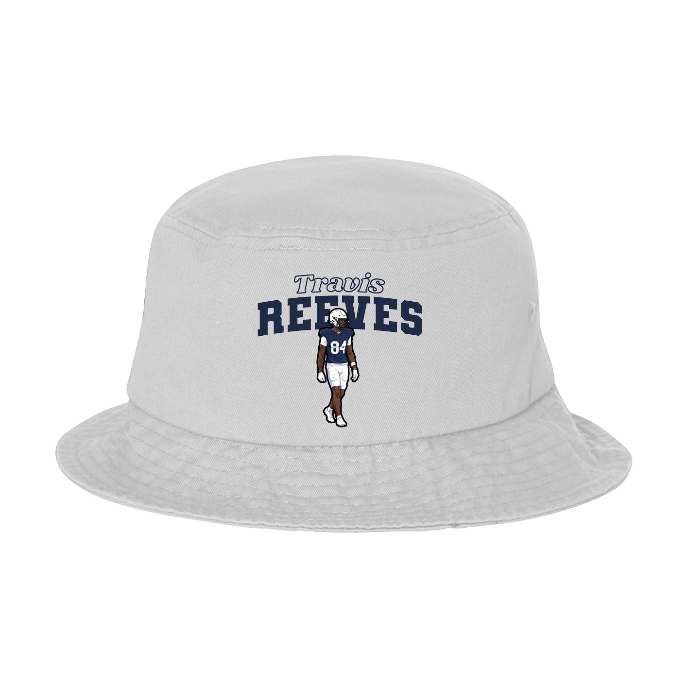 Bucket Cap — Name Arch in White