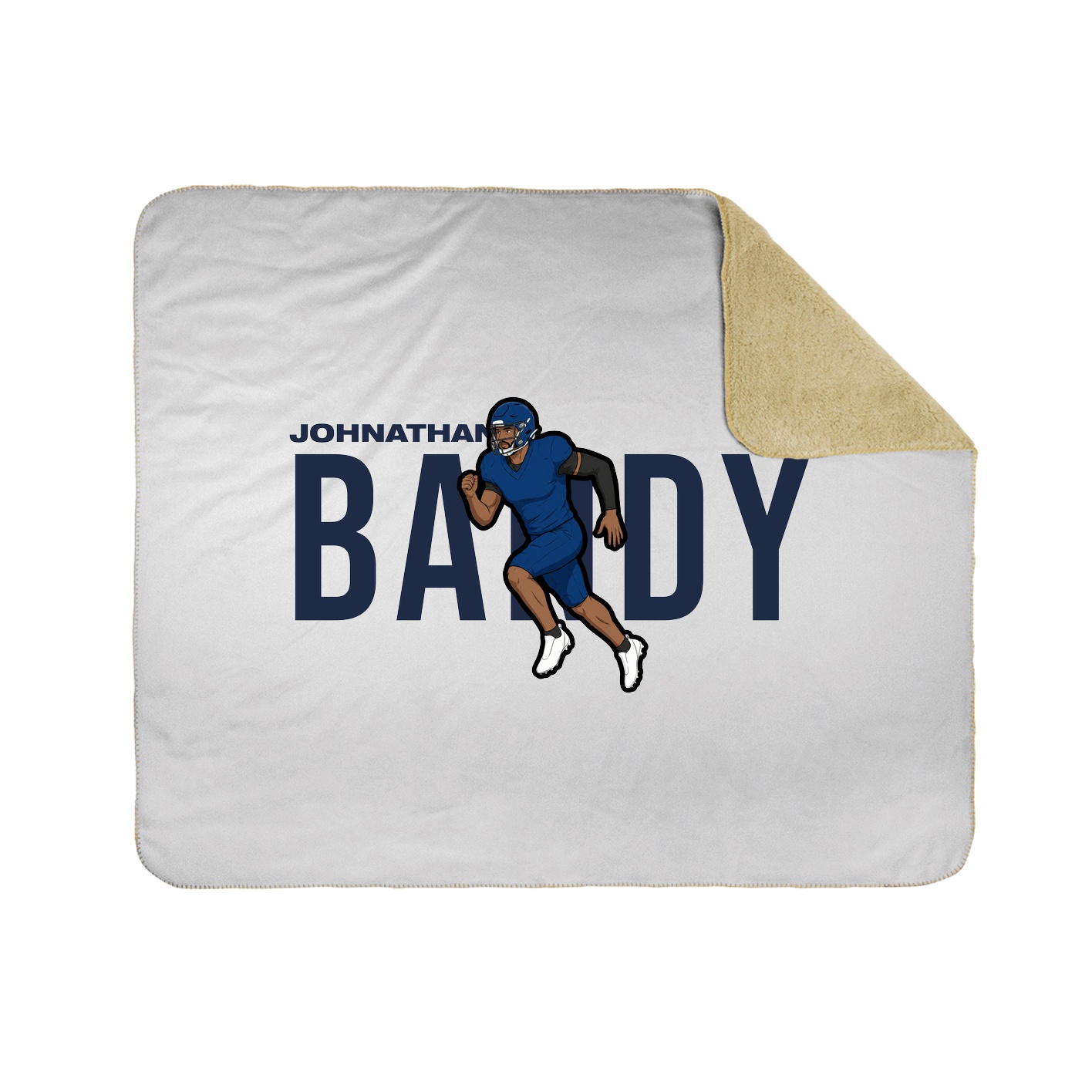 Throw Blanket — Player Name in White