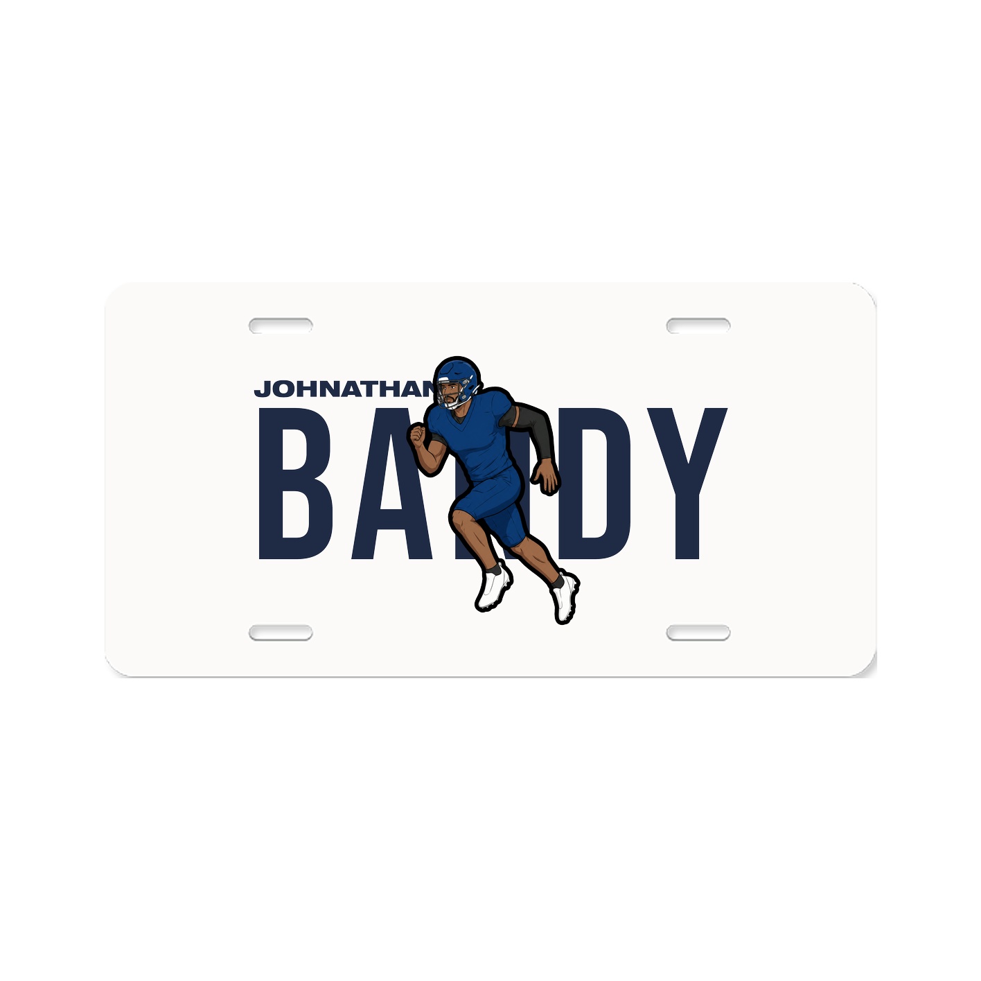 License Plate — Player Name in Classic
