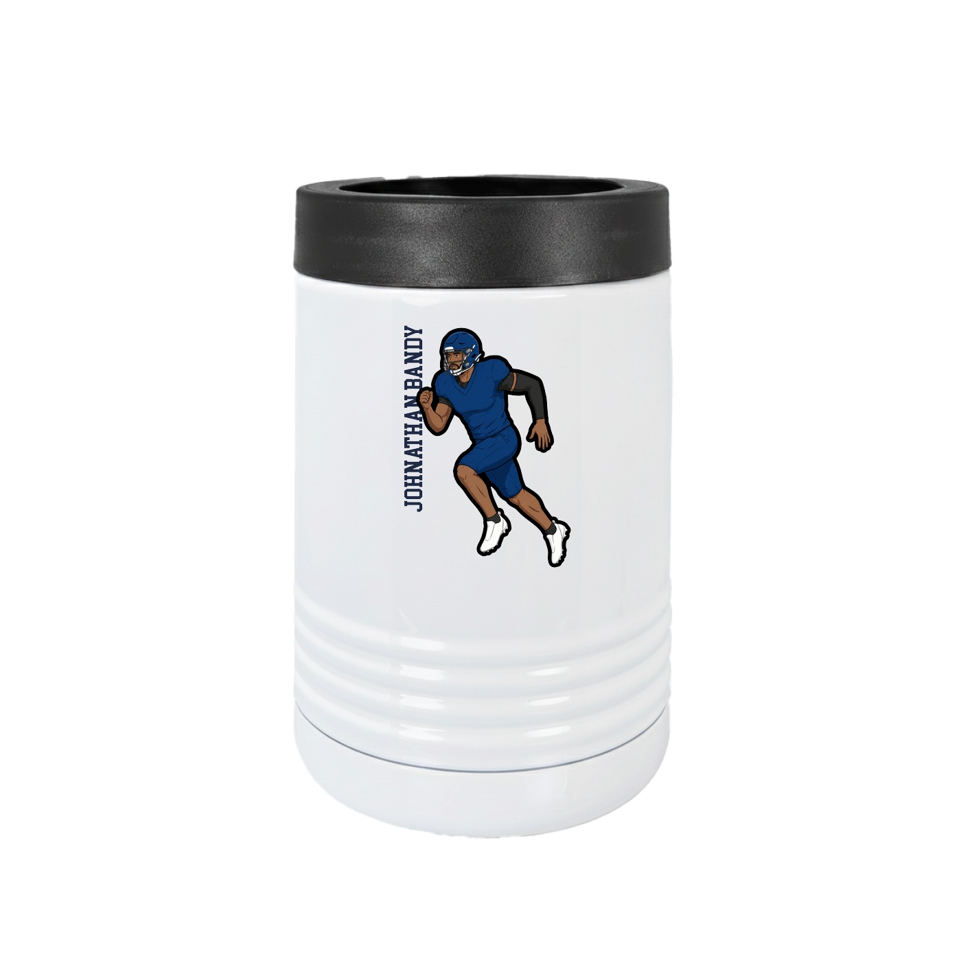 Beverage Holder — Name Vertical in White