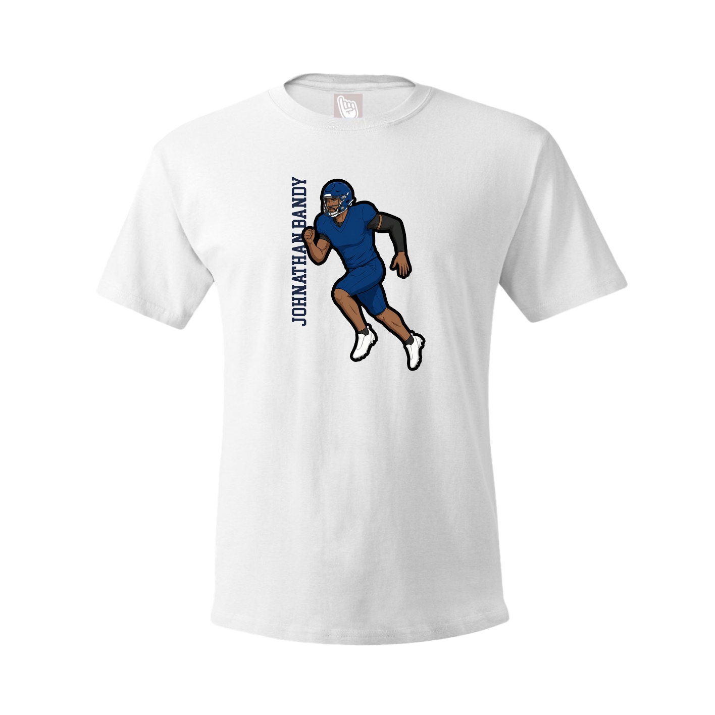 Tee — Name Vertical in White