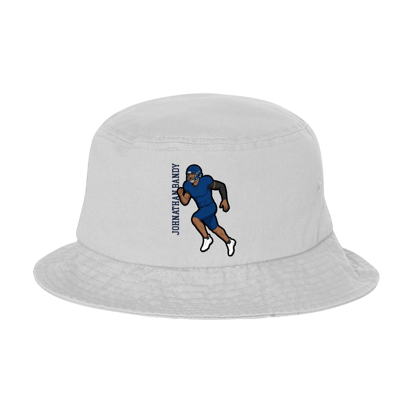 Bucket Cap — Name Vertical in White