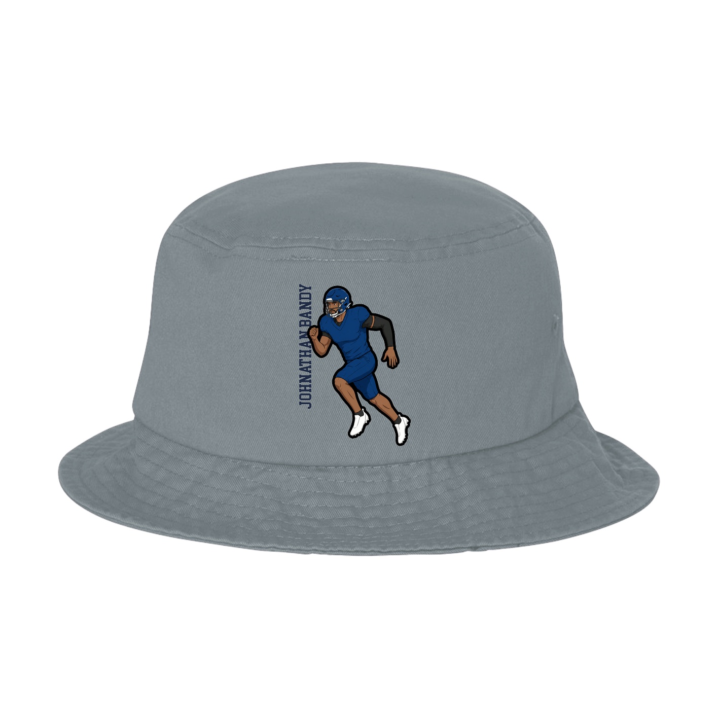 Bucket Cap — Name Vertical in Grey