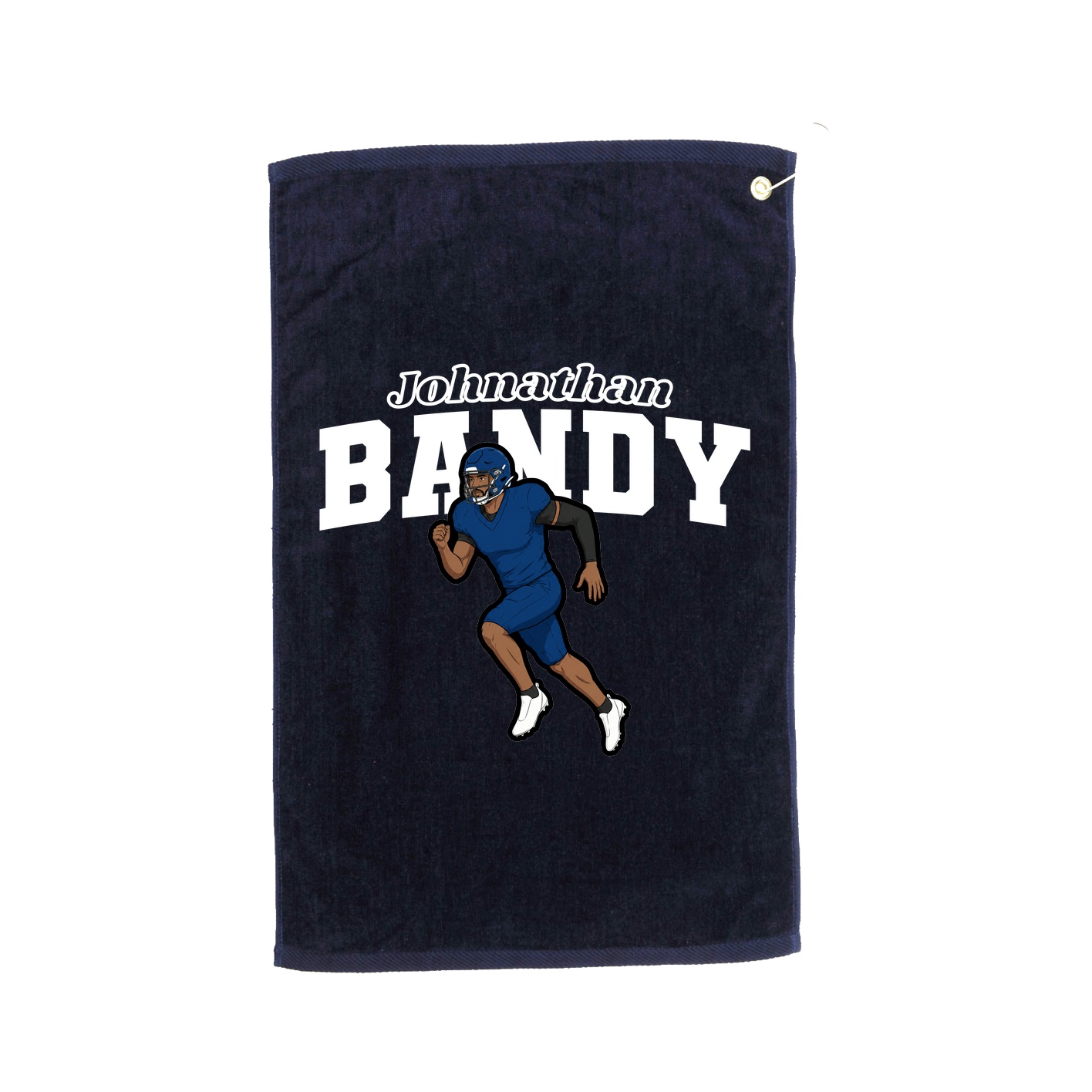 Golf Towel — Name Arch in Navy