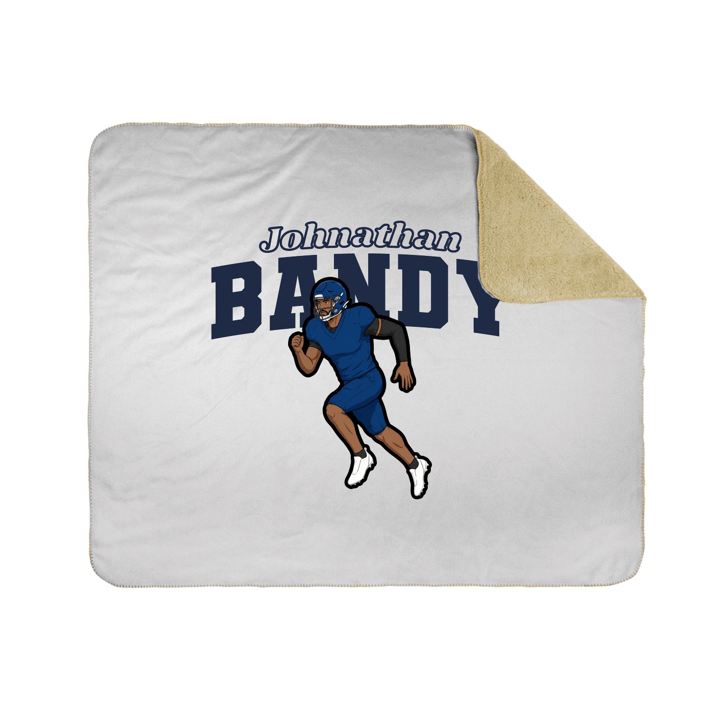 Throw Blanket — Name Arch in White