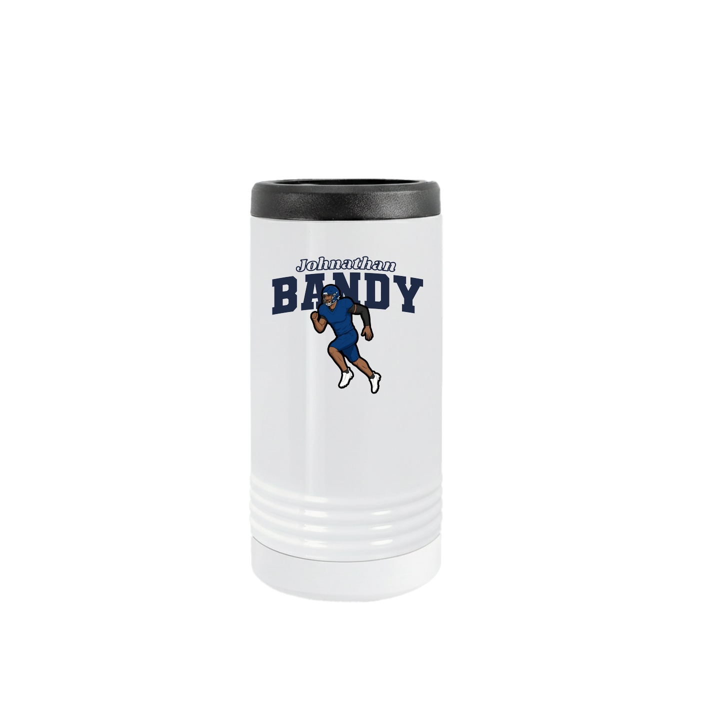 Slim Beverage Holder — Name Arch in White