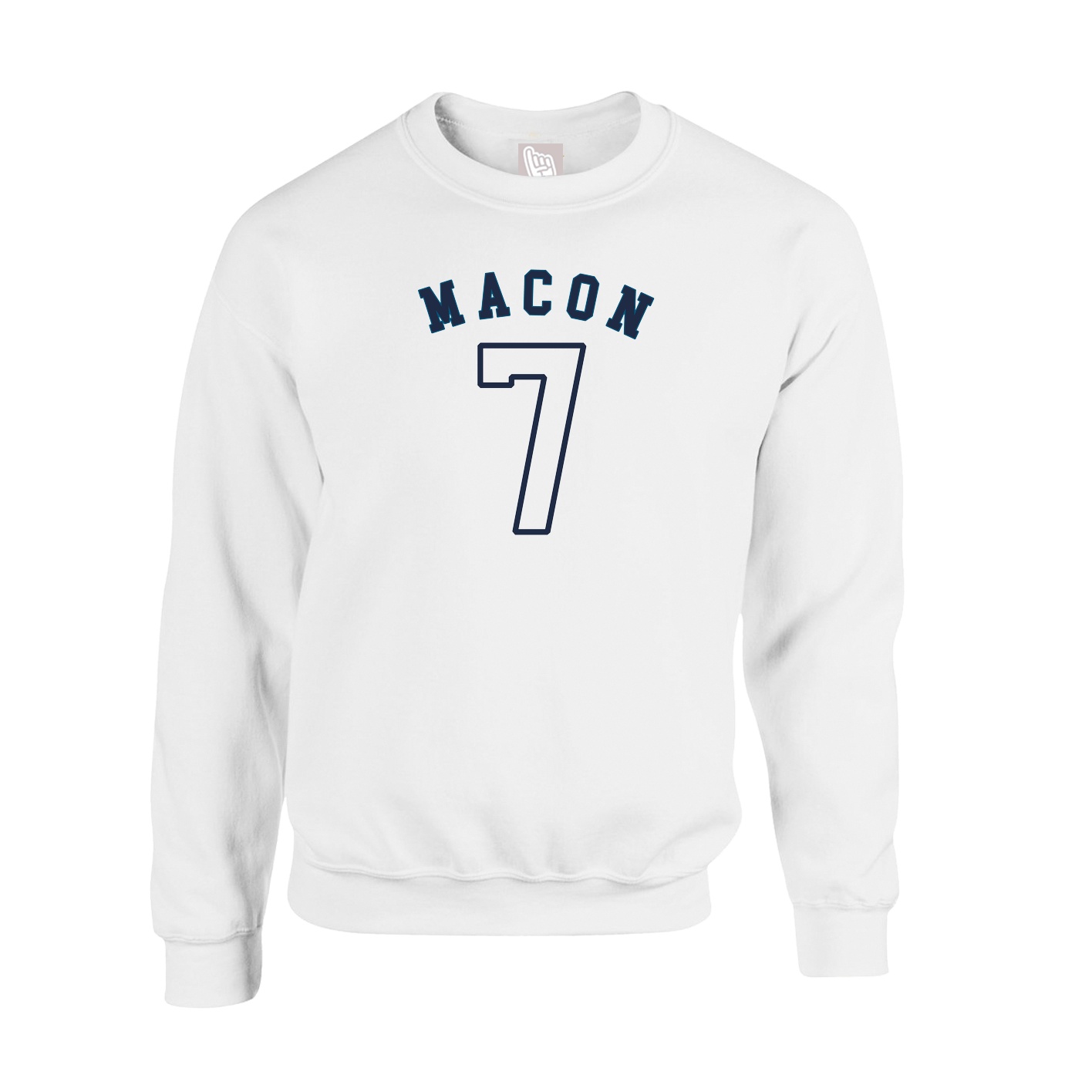 Fleece Crew — Shirsey Arch in White
