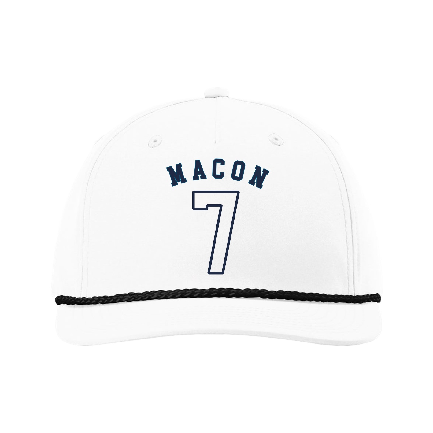 Five-Panel Classic Rope Cap — Shirsey Arch in White