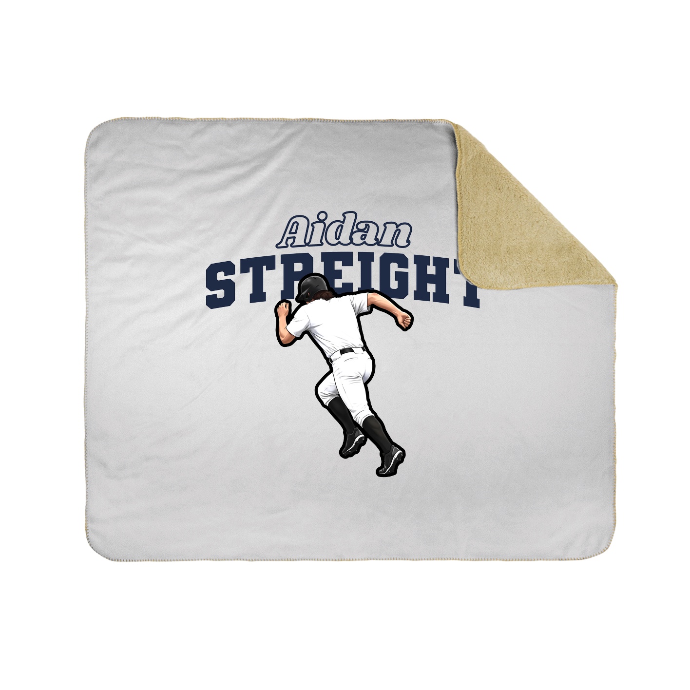 Throw Blanket — Name Arch in White