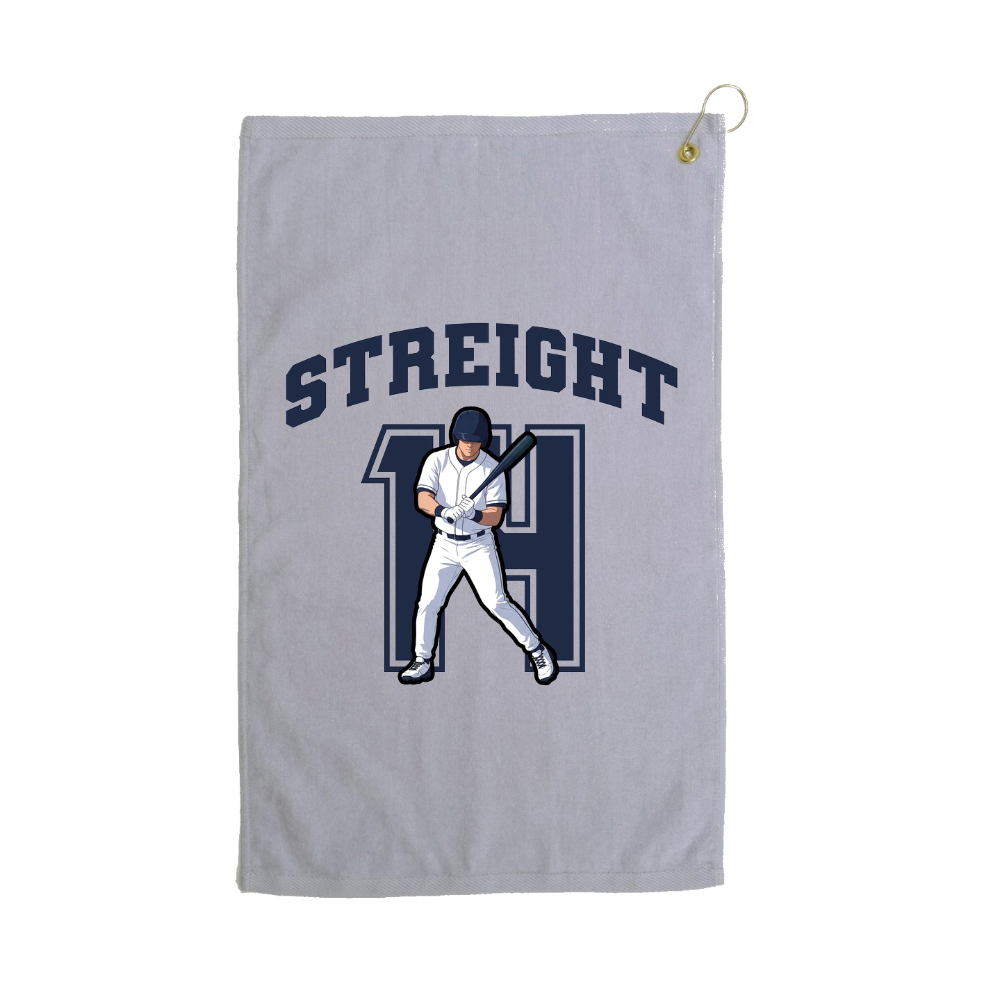 Golf Towel — Number in Grey