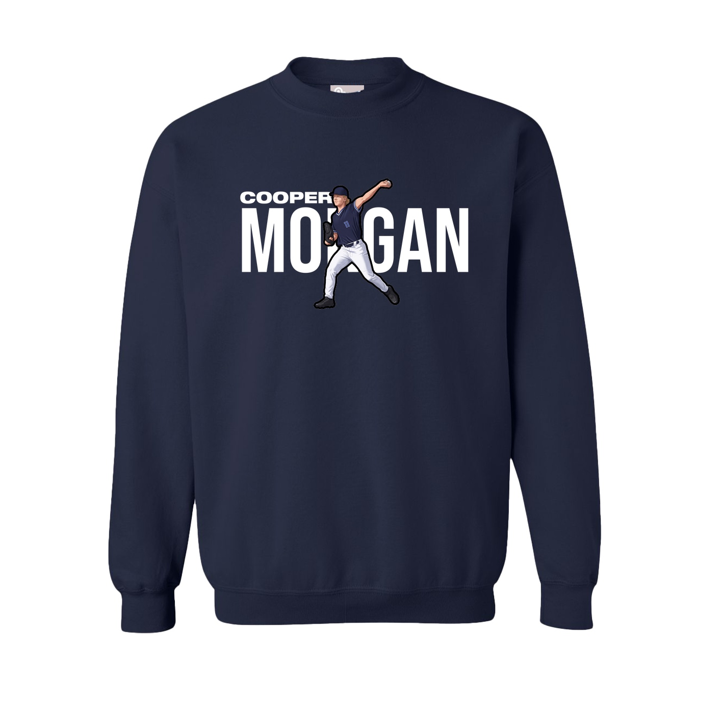 Fleece Crew — Player Name in Navy