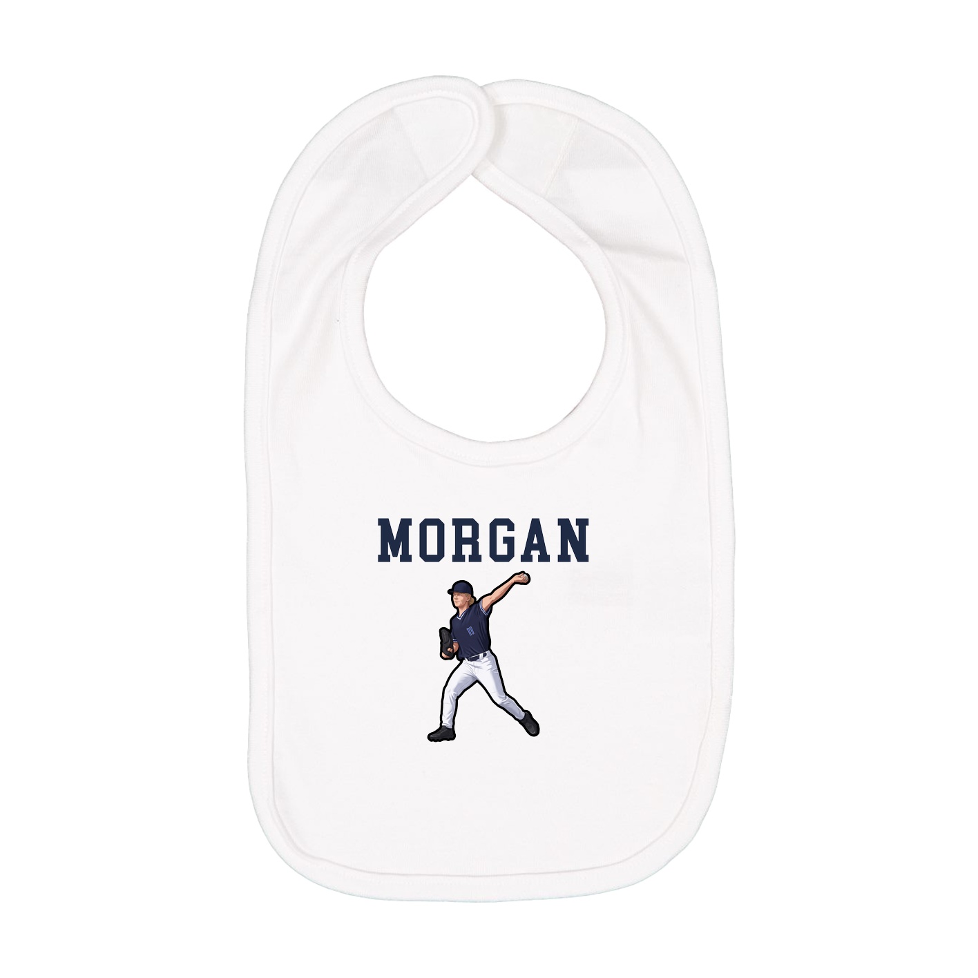 Infant Bib — Shirsey in White