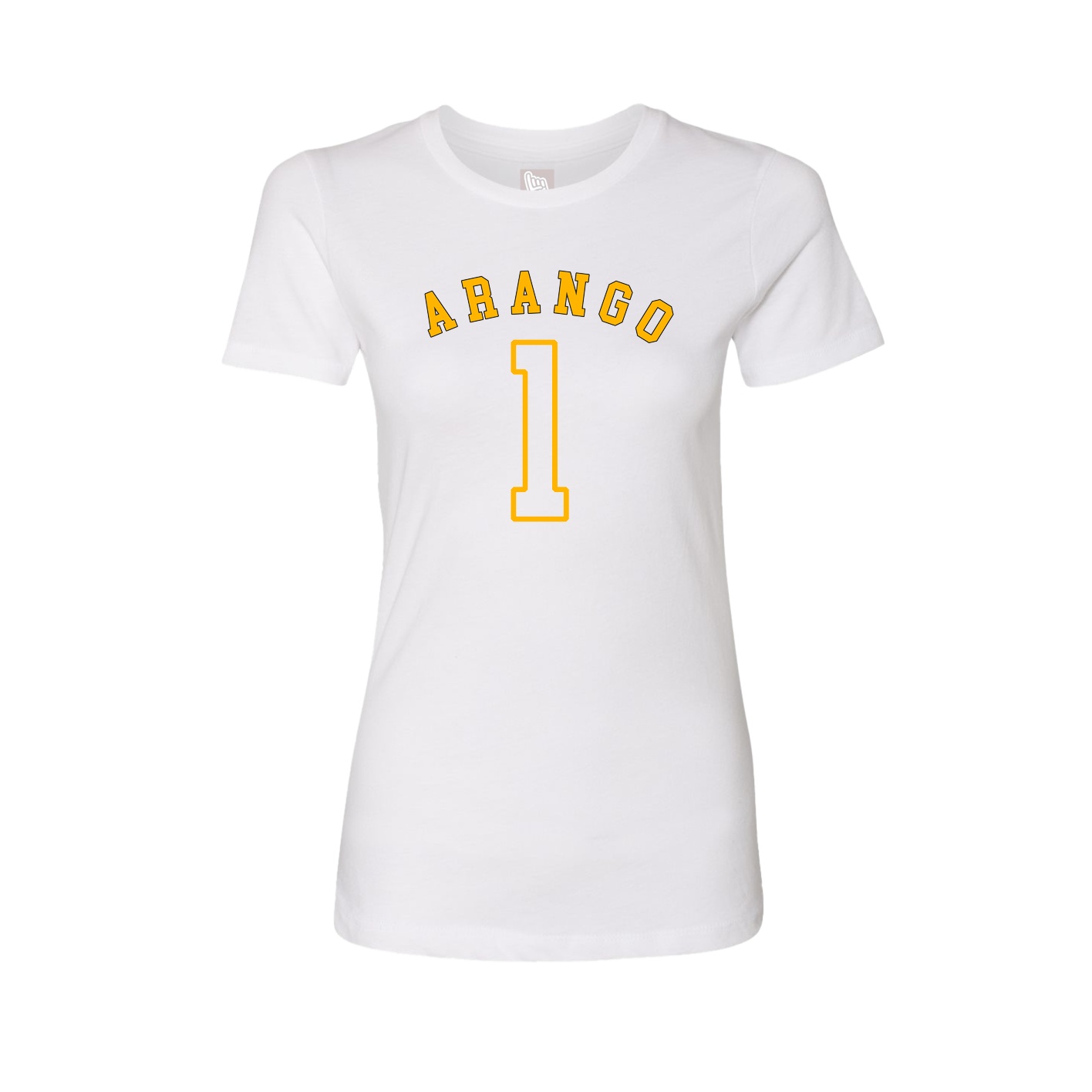 Fitted Women's Tee — Shirsey Arch in White