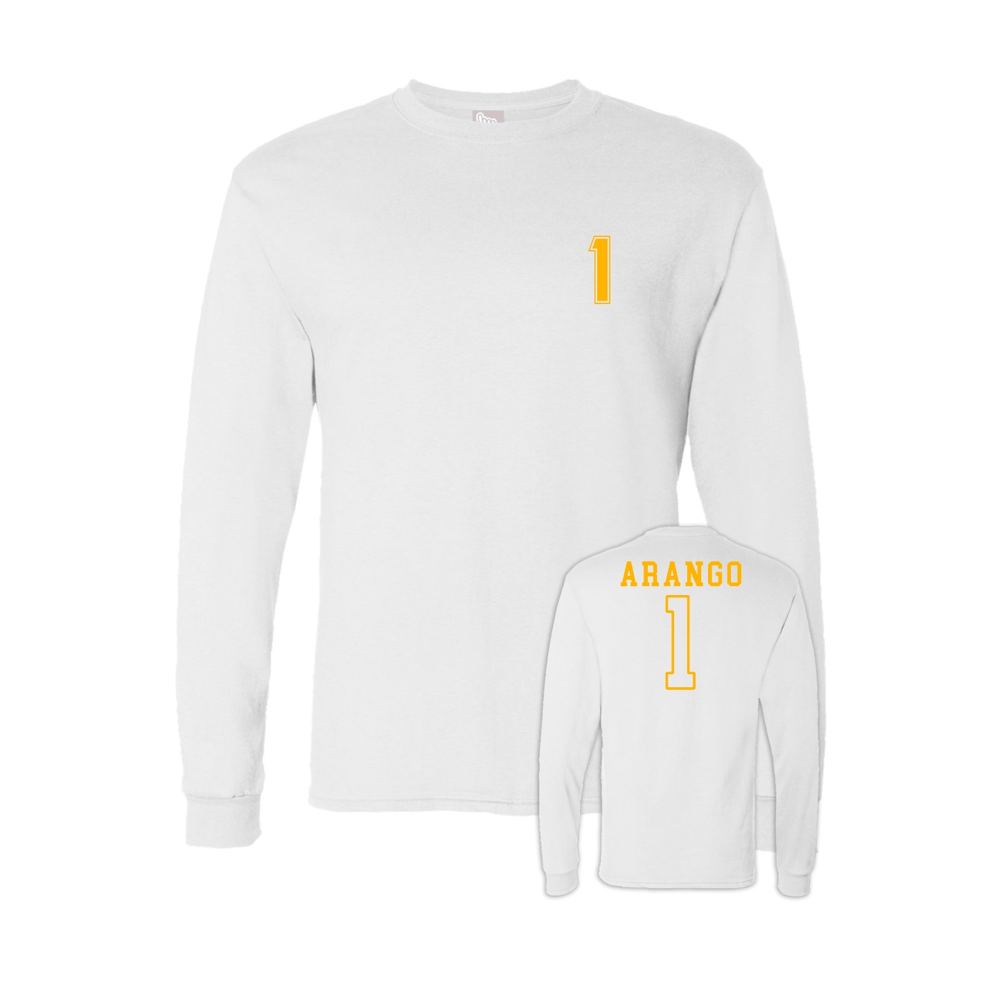 Long Sleeve Tee — Chest Back in White
