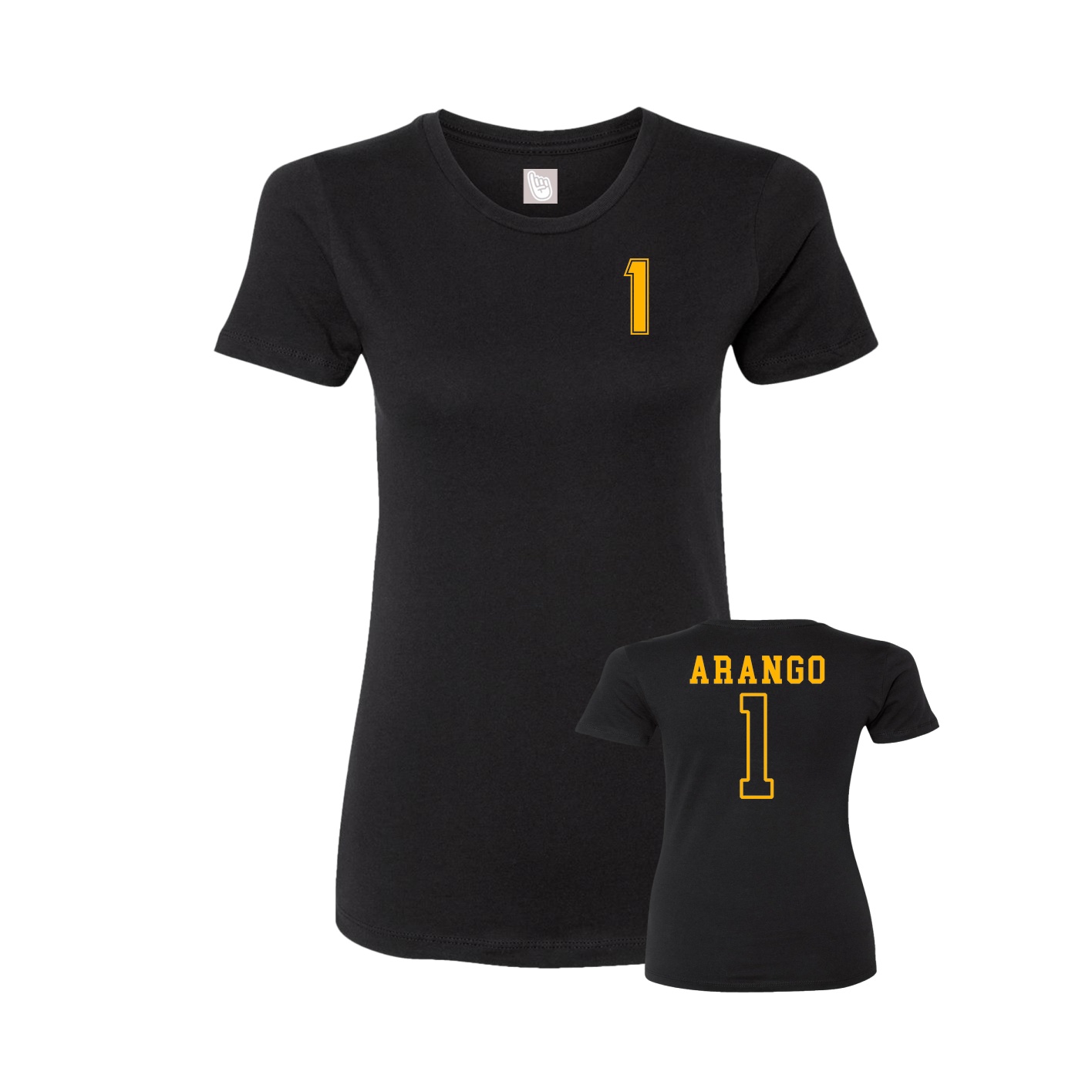 Fitted Women's Tee — Chest Back in Black