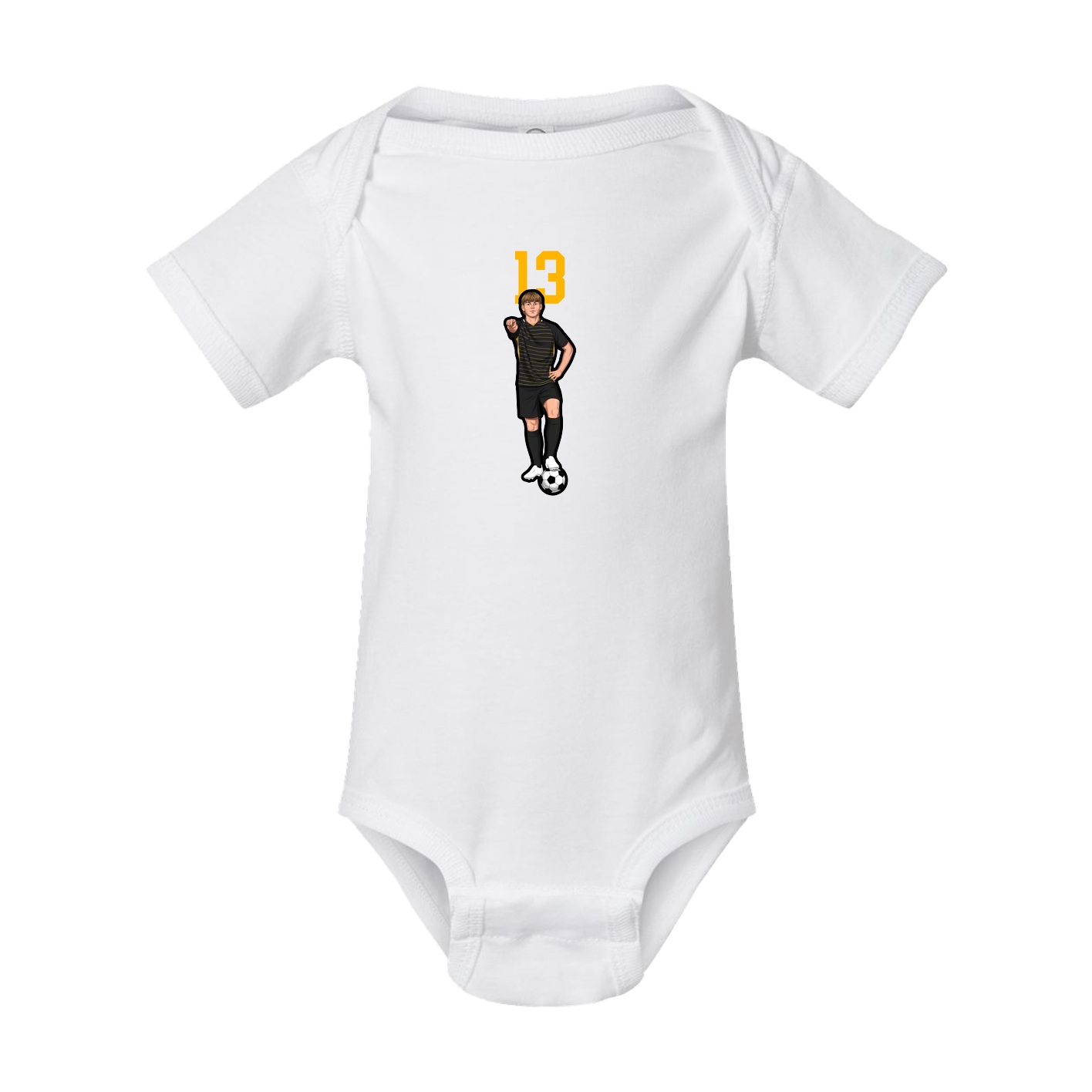 Baby Onesie — Number Top in White
