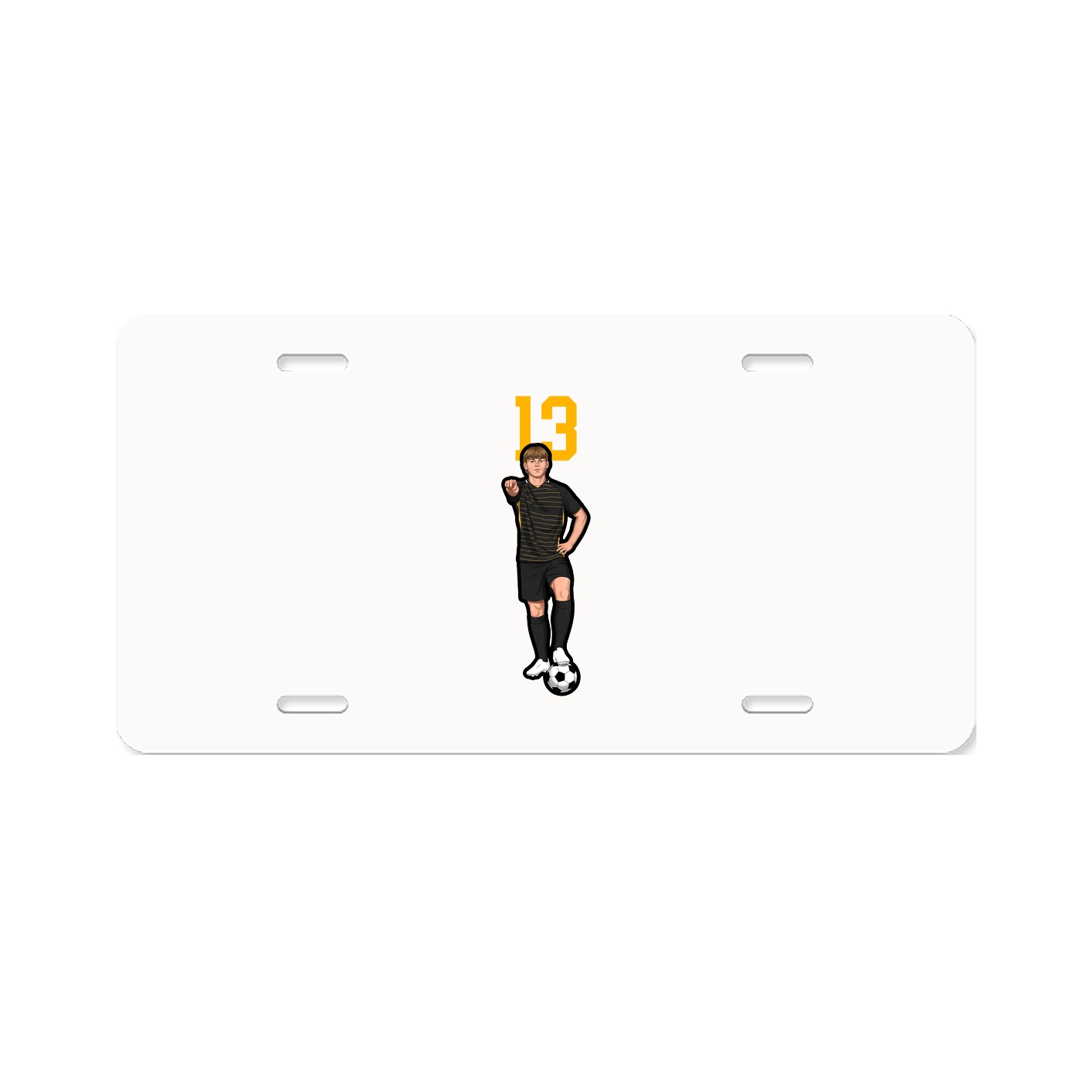 License Plate — Number Top in Classic