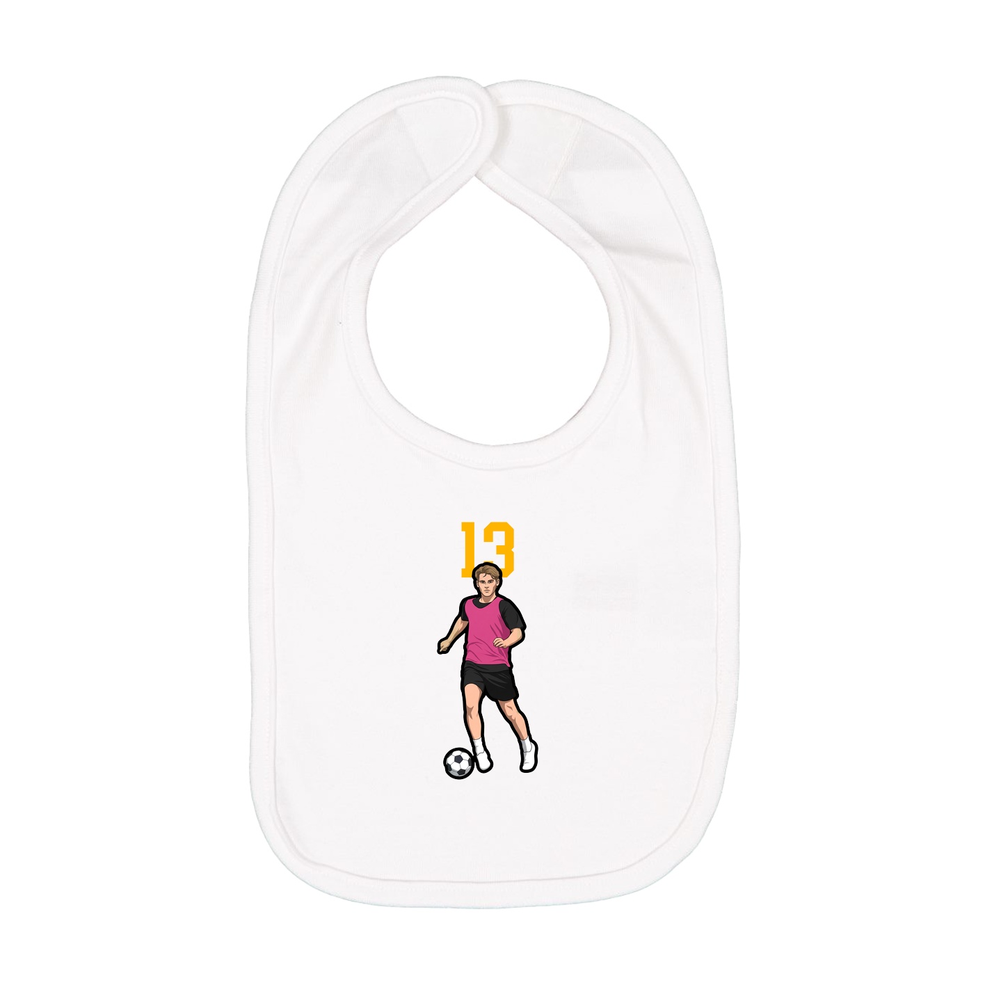 Infant Bib — Number Top in White