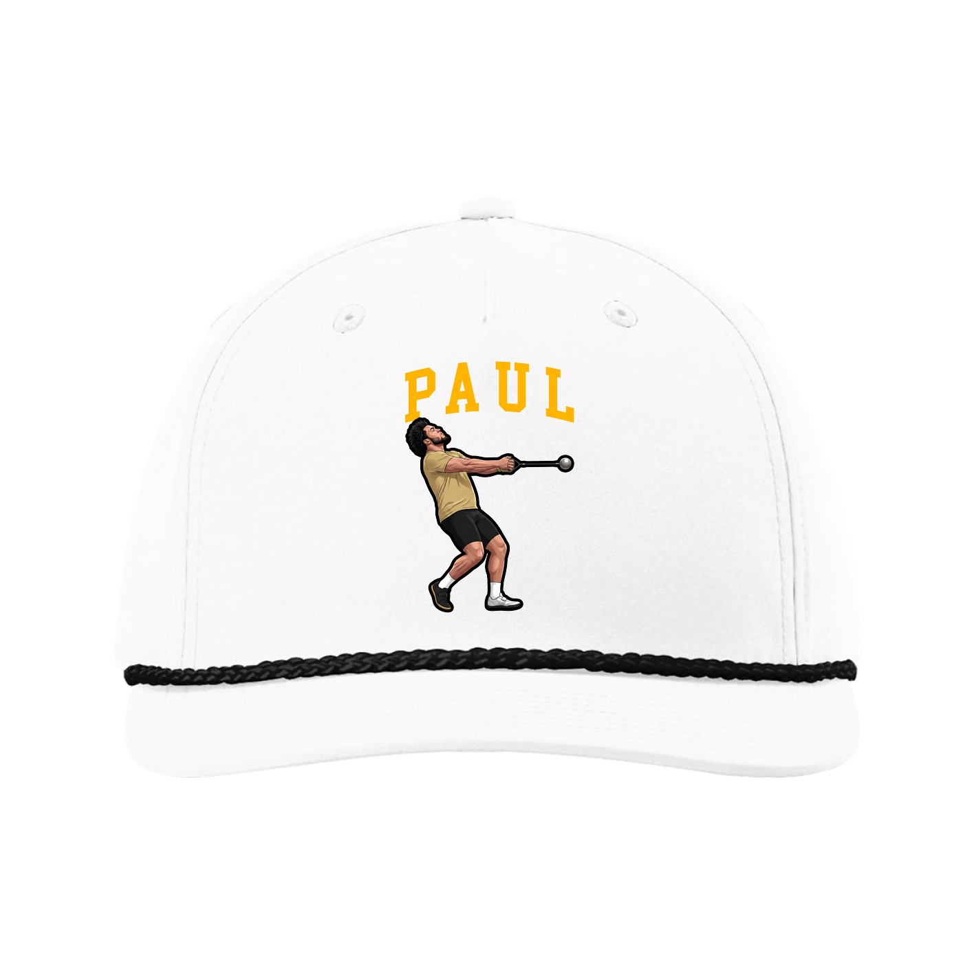 Five-Panel Classic Rope Cap — Shirsey in White