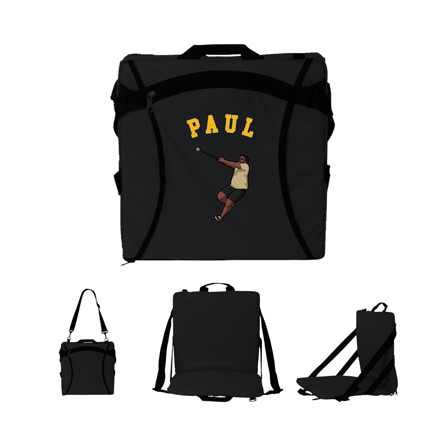 Folding Stadium Seat — Shirsey Arch in Black