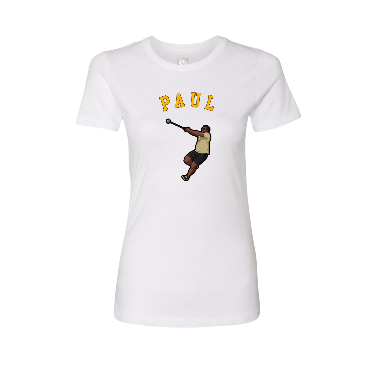 Fitted Women's Tee — Shirsey Arch in White
