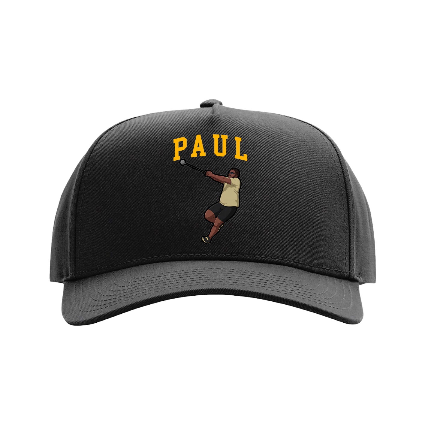 Full Fabric Five-Panel Champ Cap — Shirsey in Black