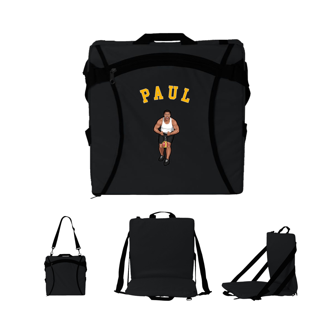 Folding Stadium Seat — Shirsey Arch in Black