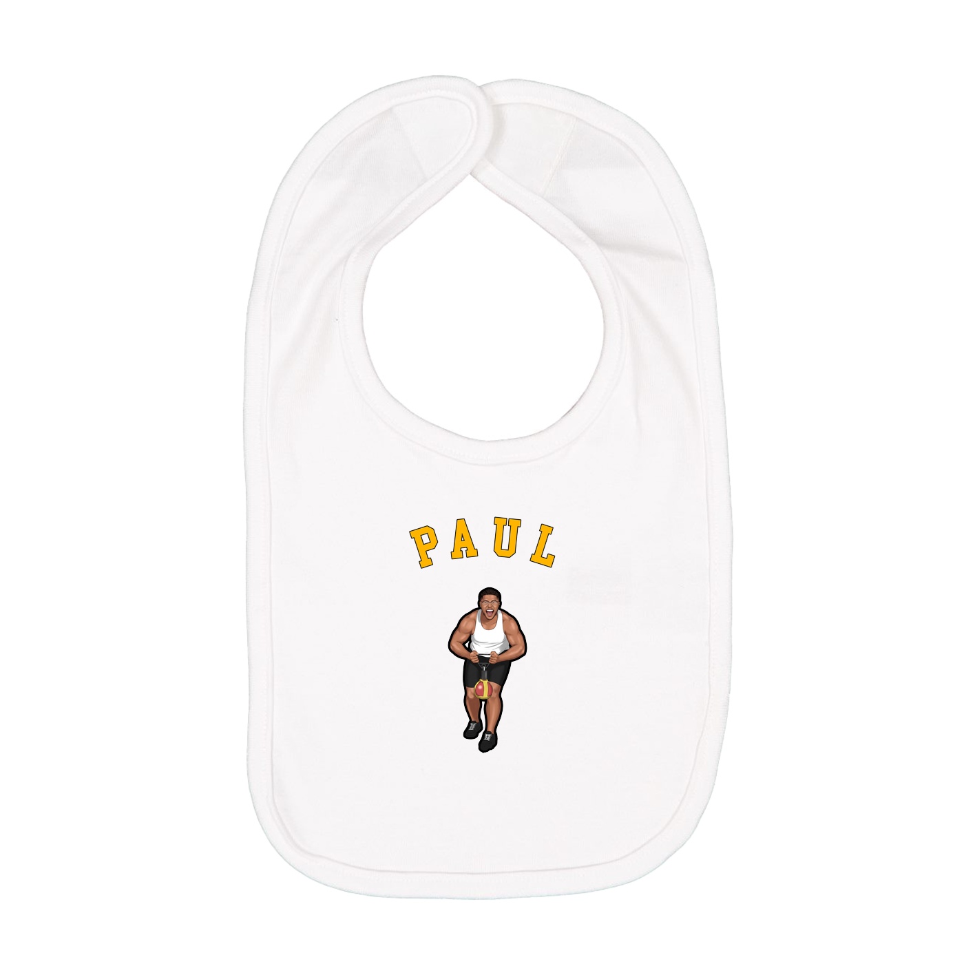 Infant Bib — Shirsey Arch in White