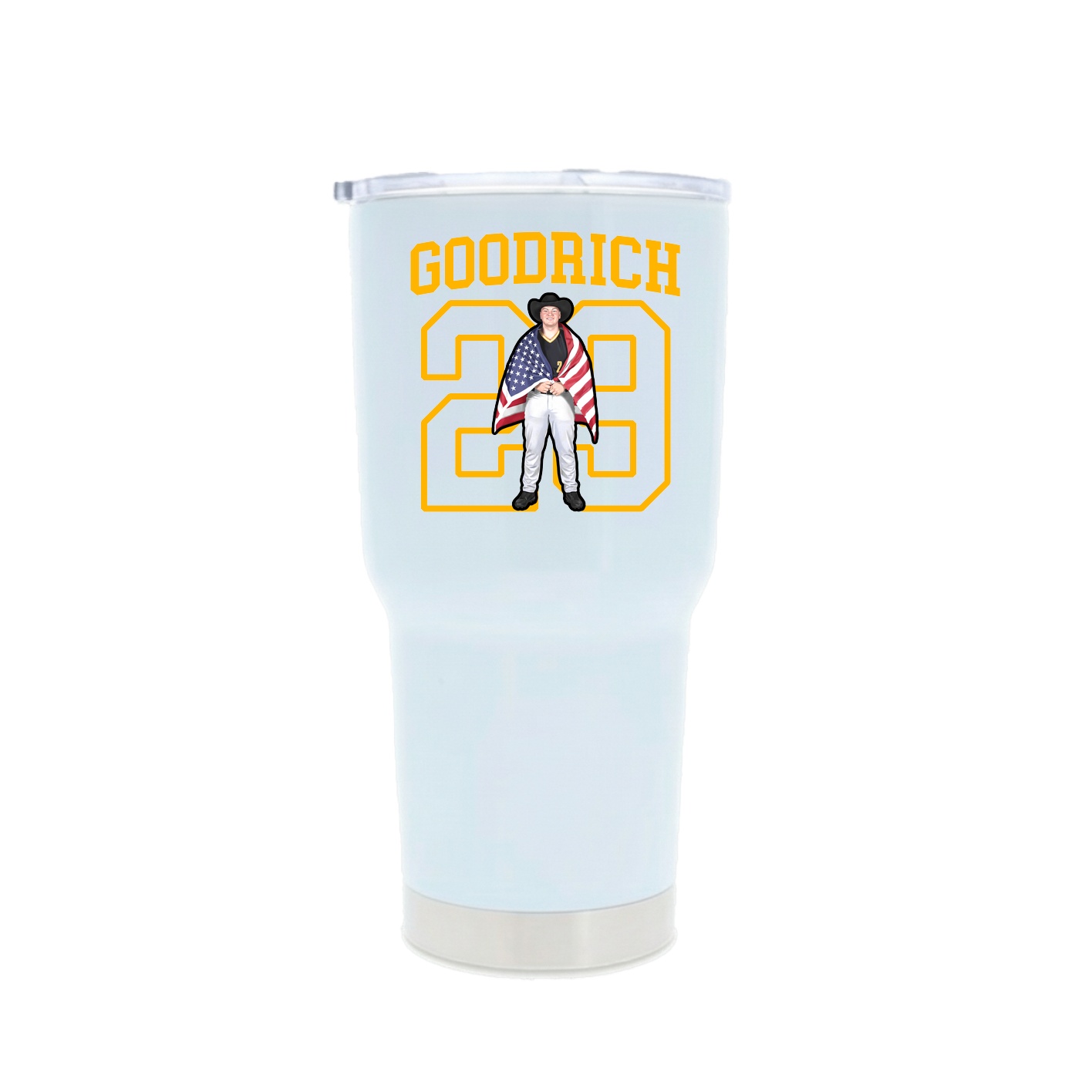 30oz Stainless Steel Tumbler — Shirsey in White