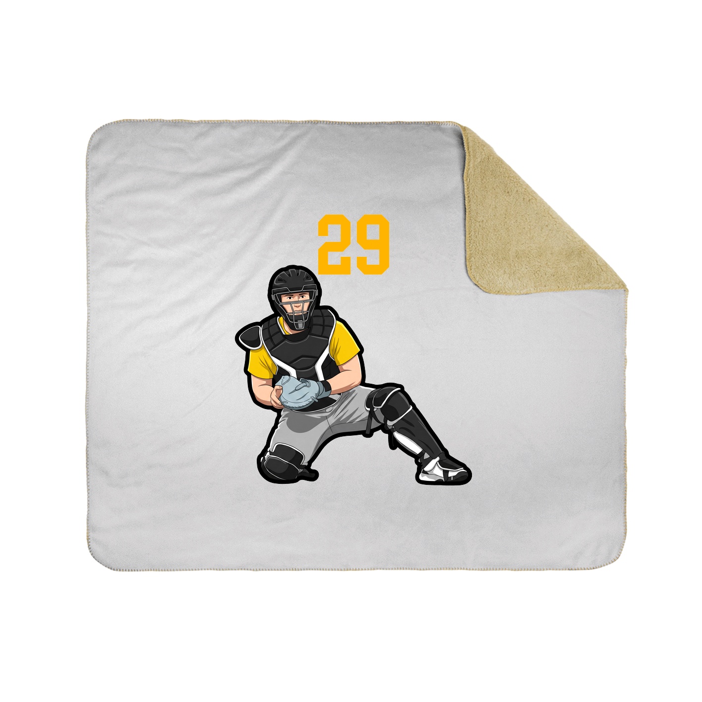 Throw Blanket — Number Top in White