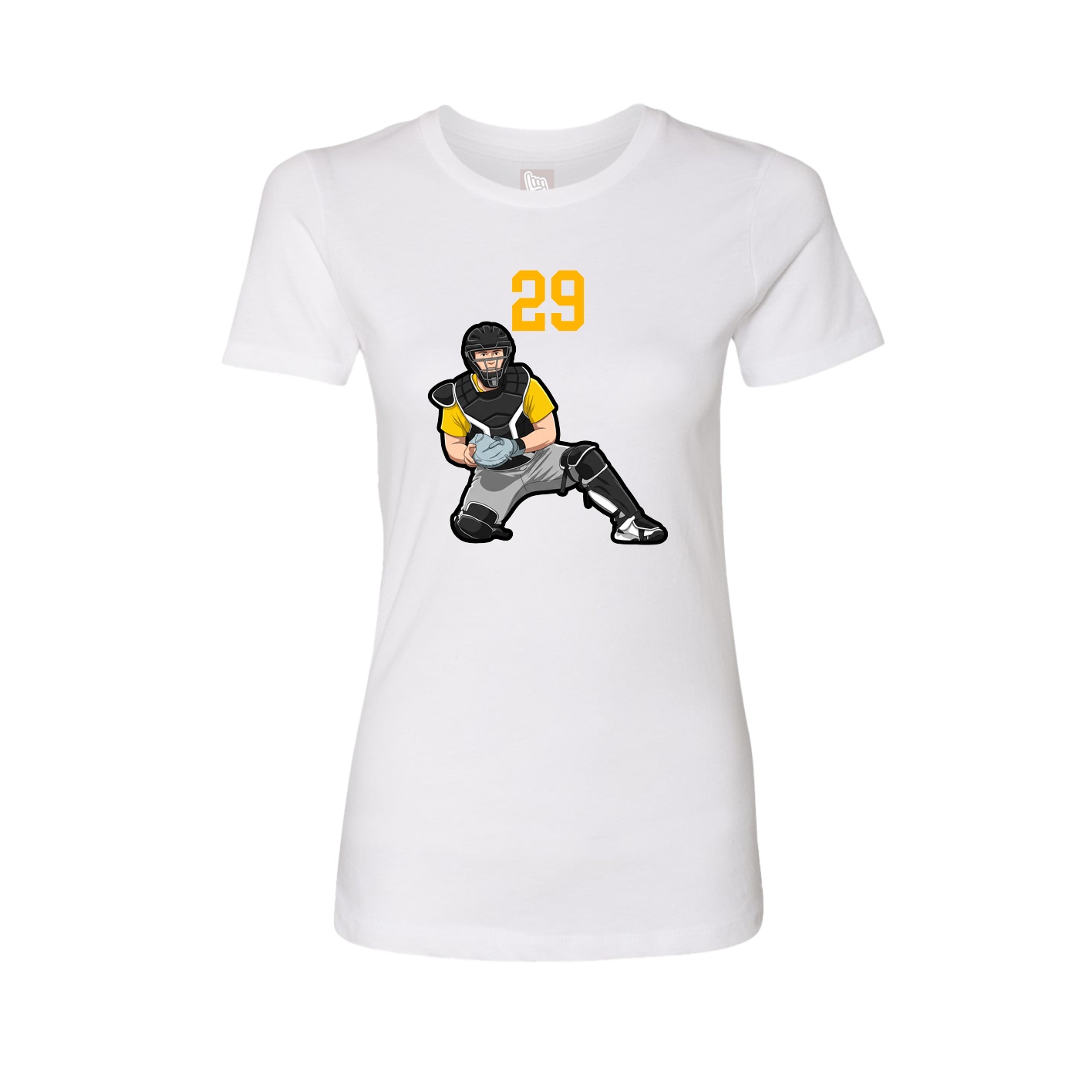 Fitted Women's Tee — Number Top in White
