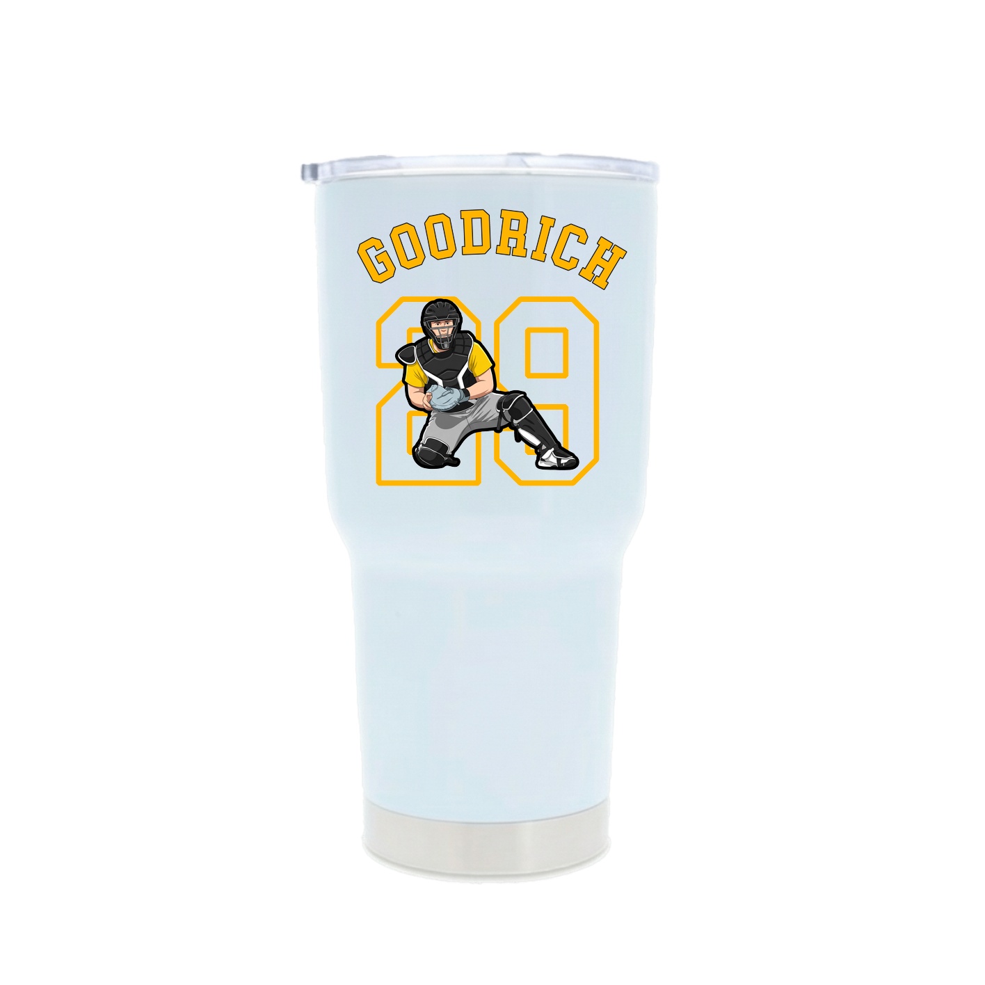 30oz Stainless Steel Tumbler — Shirsey Arch in White
